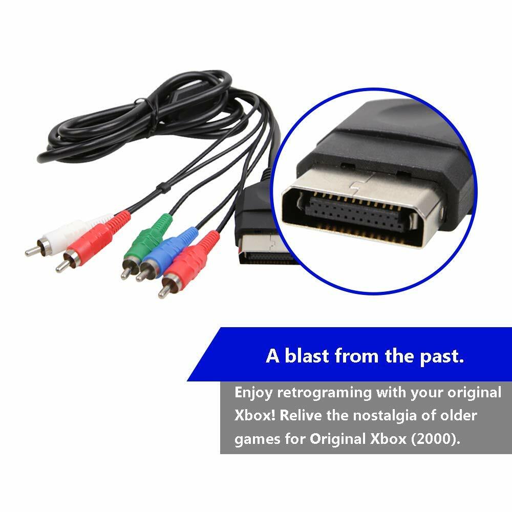 6 FT Color-Coded HDTV-Ready Component Cables 5-Wire for Original Xbox