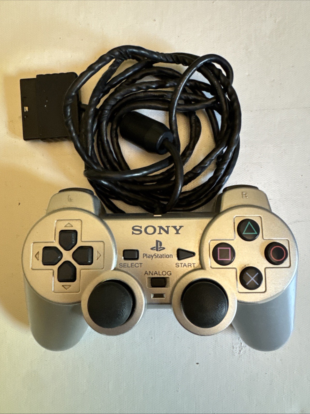 OEM Sony Playstation 2 (PS2) DualShock 2 Silver Controller SCPH-10010 Wired