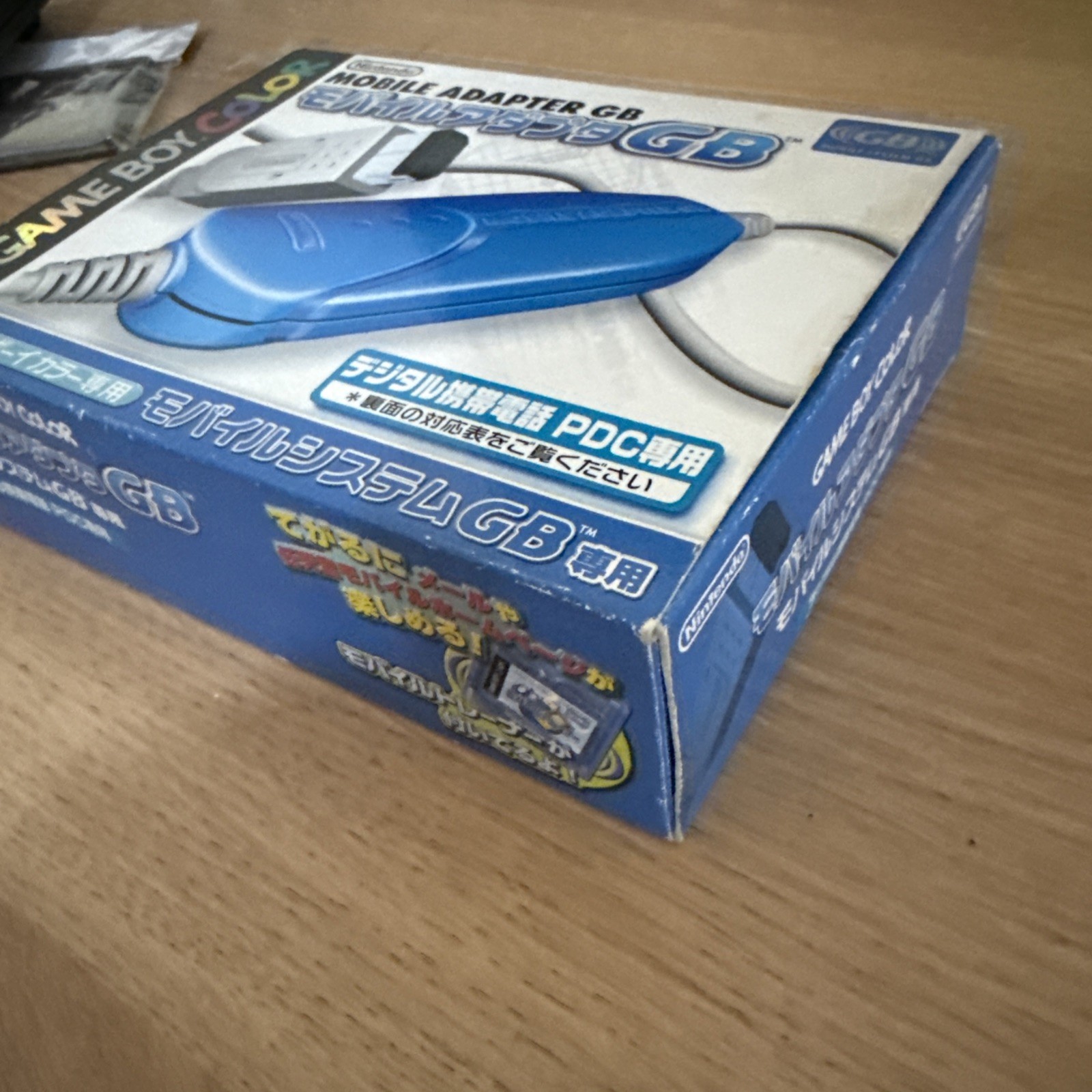 Nintendo Mobile Adapter GB AGB-005 Blue Cable Pokemon Crystal GBC Japan CIB