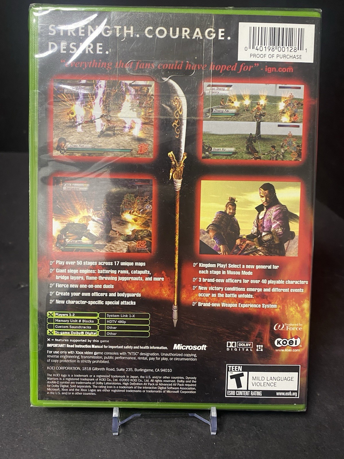 Dynasty Warriors 4 (Microsoft Xbox, 2003) New/Sealed