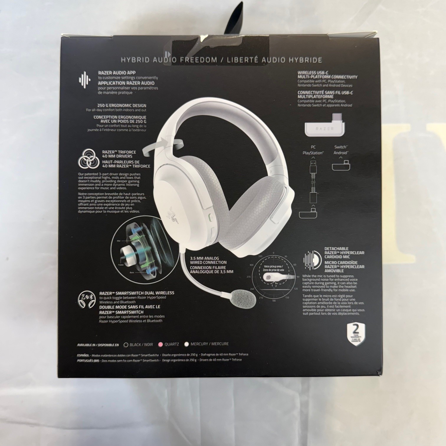 Razer Barracuda X Wireless Multi-Platform Gaming and Mobile Headset – Mercury