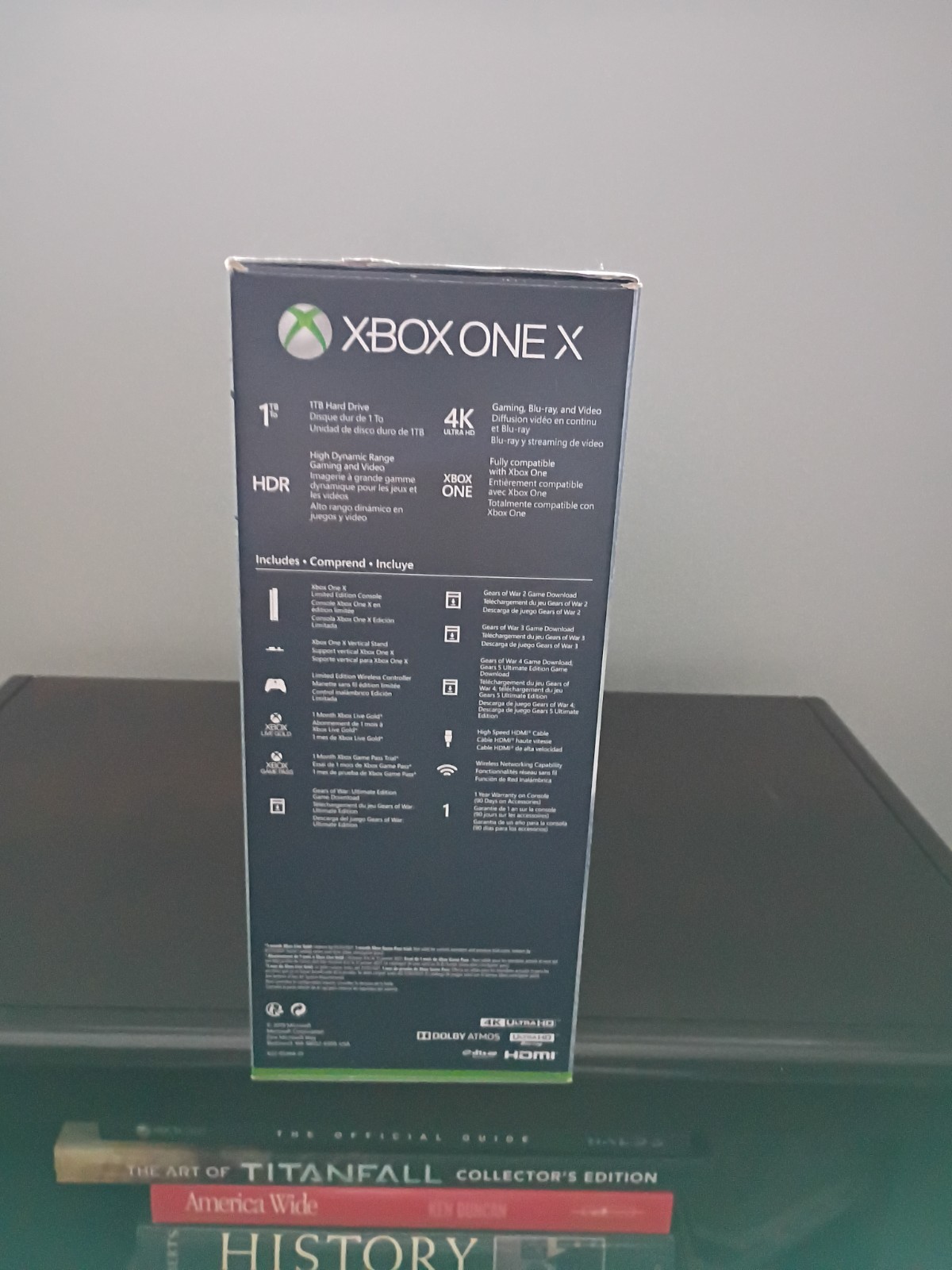 Xbox One X 1TB Gears 5 Limited Edition Console Bundle + Gears 5 Charger. Mint