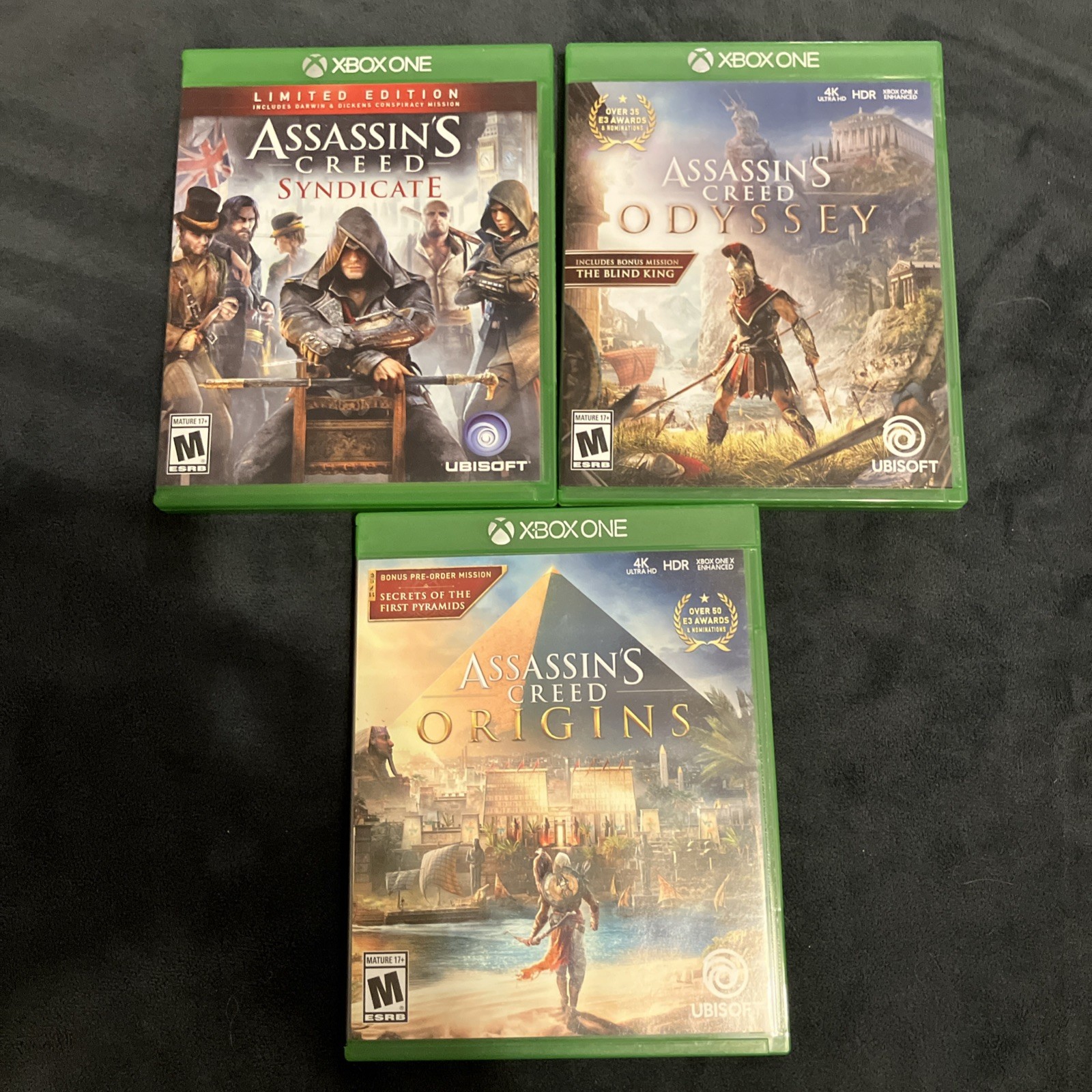 Assassin’s Creed Bundle XBOX ONE – Syndicate, Odyssey, & Origins CIB