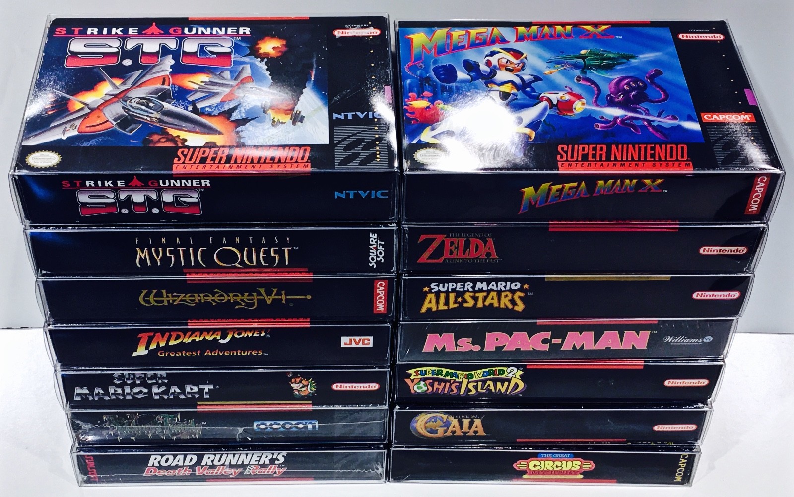 200 SNES / N64 / ATARI JAGUAR Box Protectors Clear Cases Super Nintendo 64 CIB