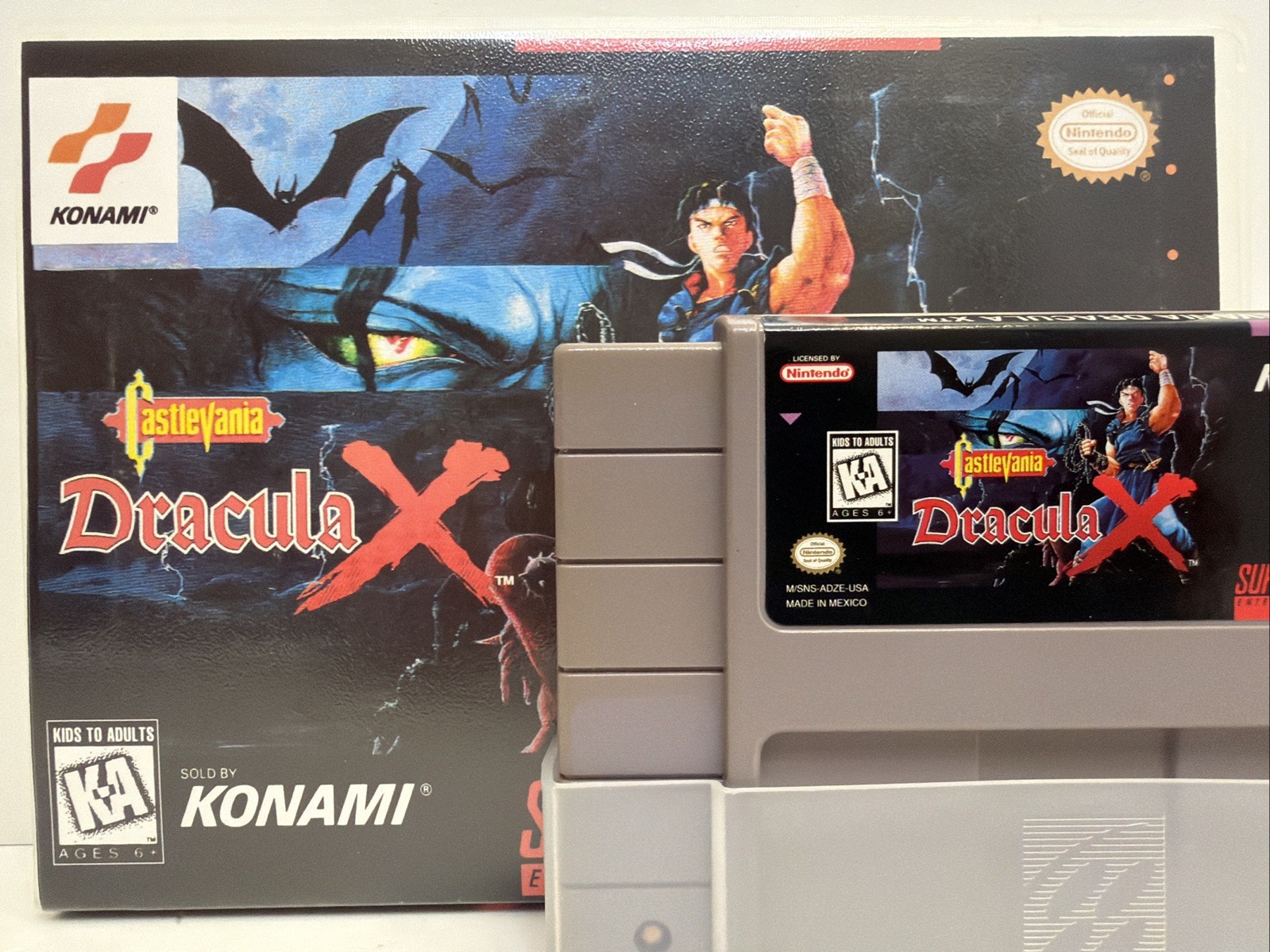 Castlevania Dracula X Super Nintendo Game SNES Authentic w/Collector Case