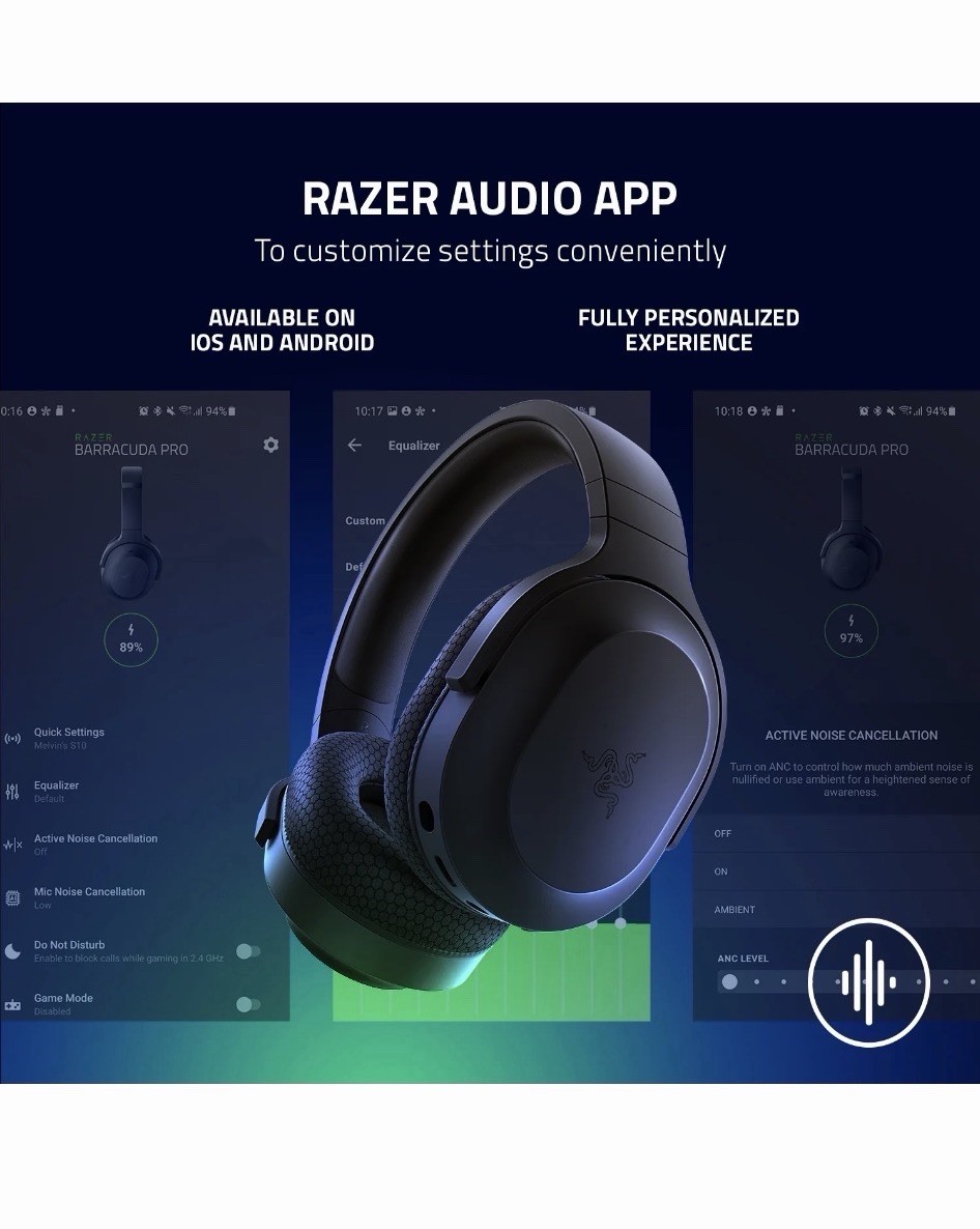 Razer Barracuda X Wireless Gaming Headset – Black (RZ0404430100R3U1)