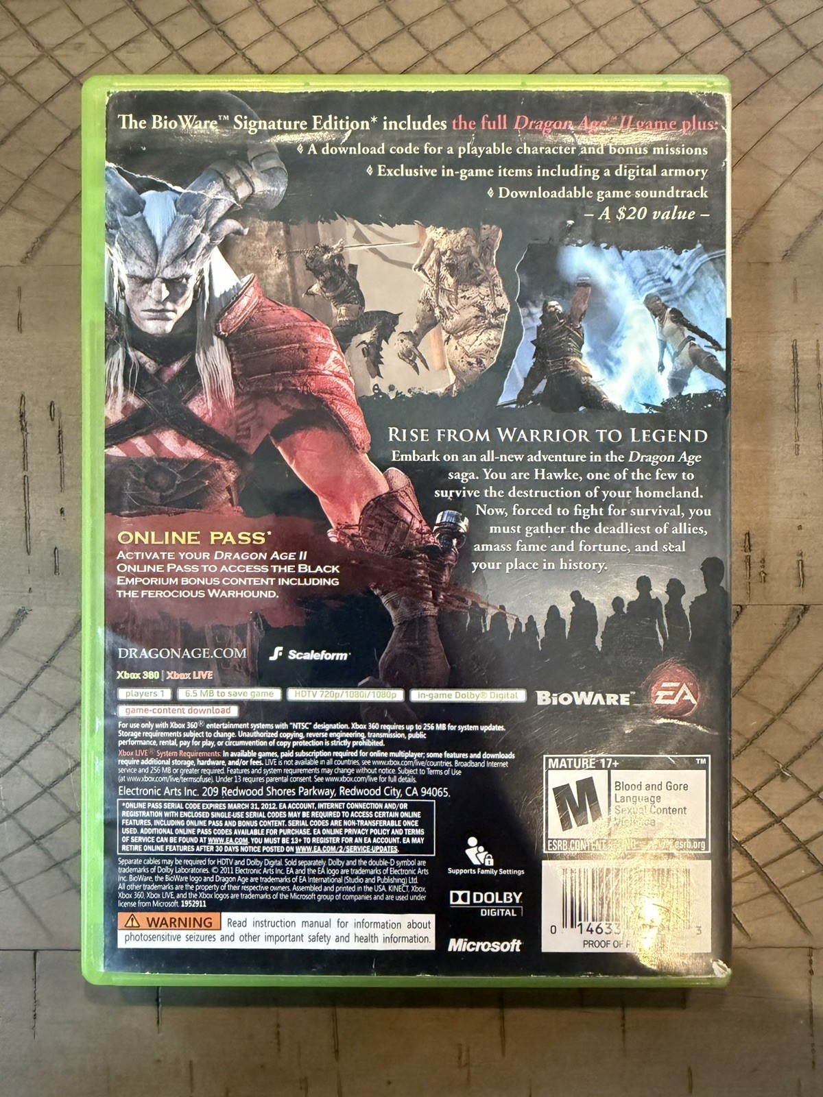 Dragon Age II: BioWare — Signature Edition; Boxed (Microsoft Xbox 360, 2011)