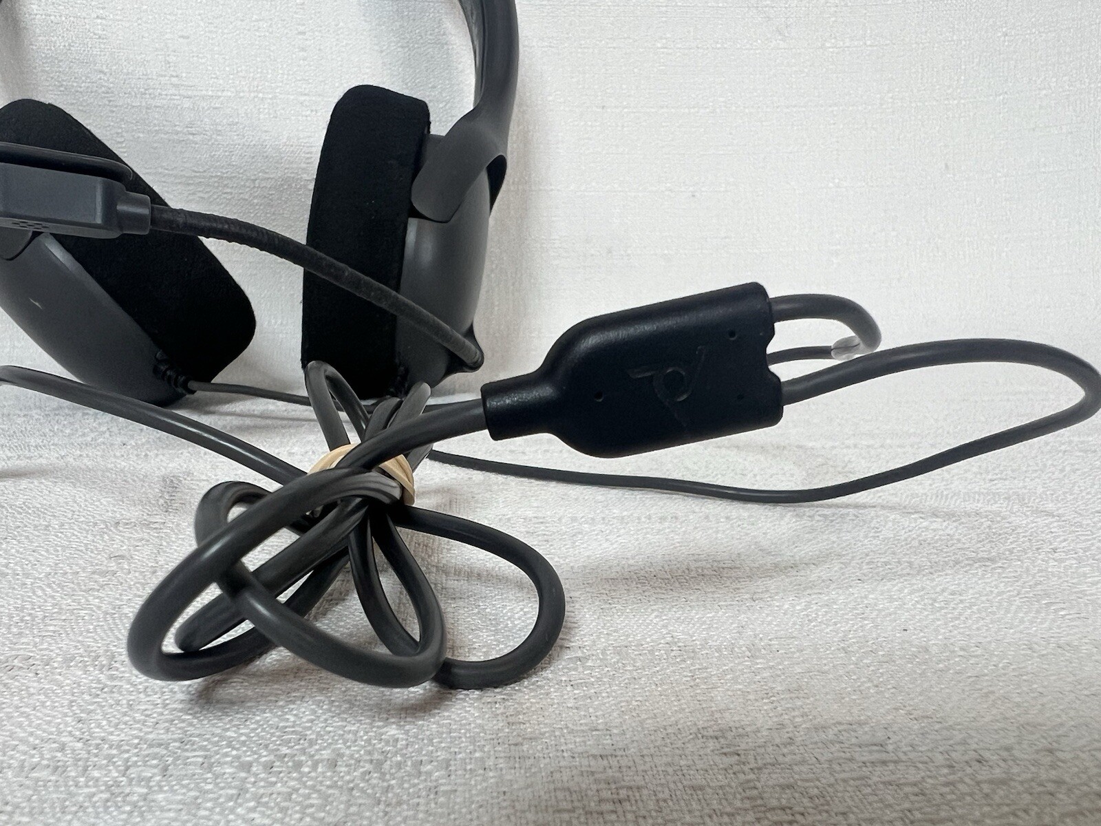 PlayStation Corded Headphones With Mic Black Grey Tested Work!