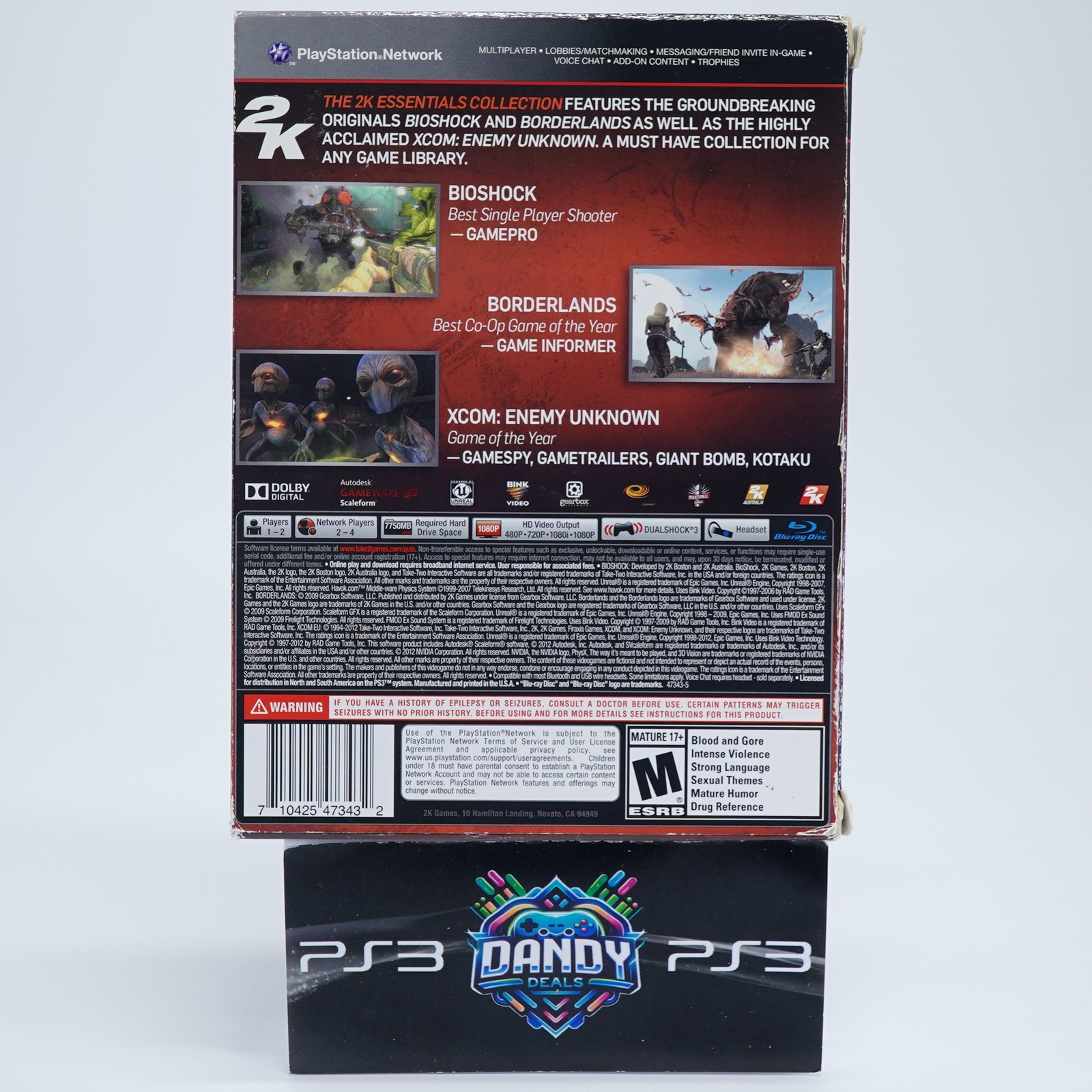 2K Essentials Collection PS3 CIB W/ Bioshock + Borederlands + Xcom – PlayStation