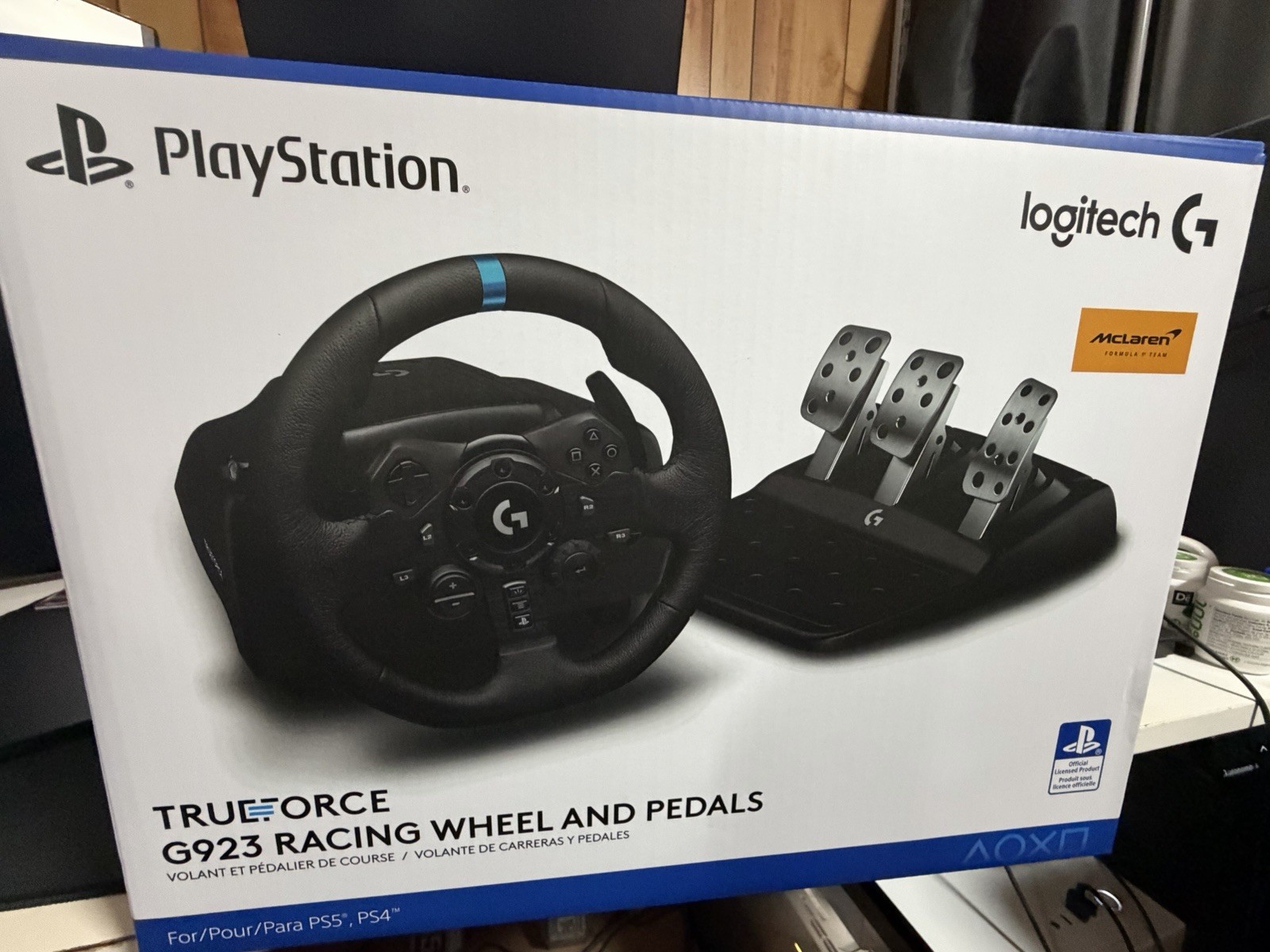 Logitech G923 Racing Wheel and Pedals Compatible with PS5, PS4, PC