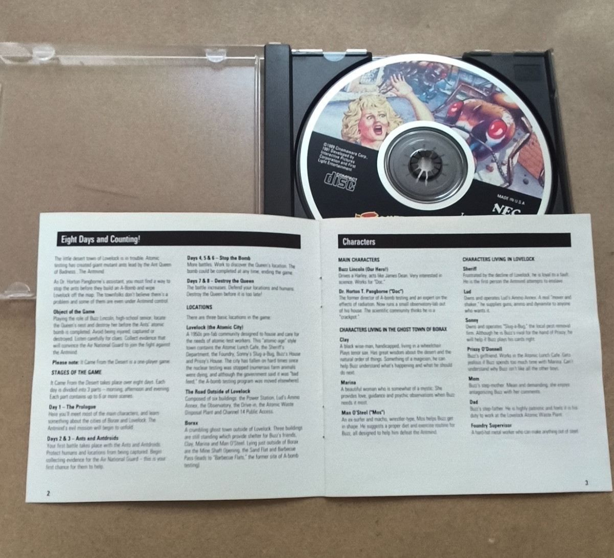 TurboGrafx CD – It Came From The Desert Complete – Game TESTED Authentic DUO