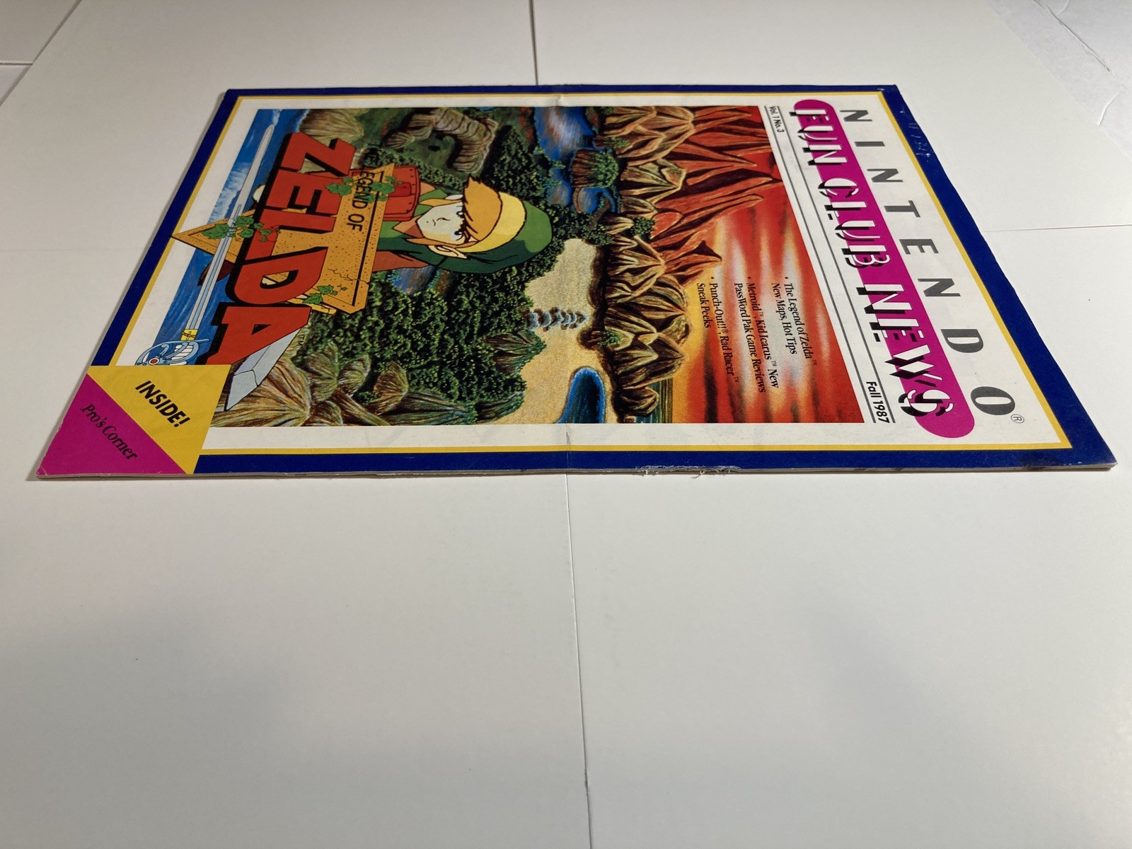 Nintendo Fun Club News Volume 1 Issue #3 Fall 1987 Legend of Zelda -RARE – Look!