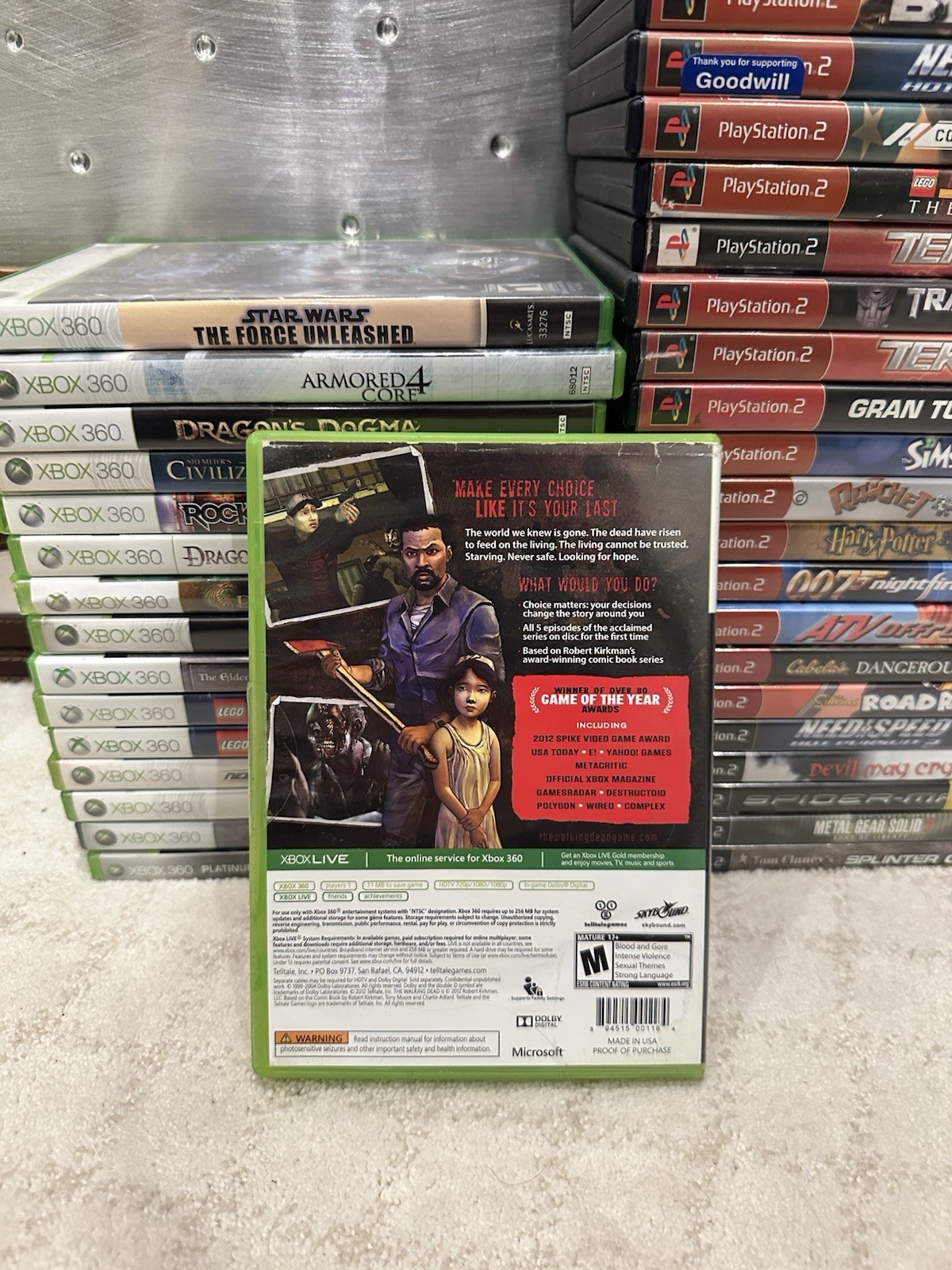 The Walking Dead: A Telltale Games Series (Microsoft Xbox 360) No Manual Tested