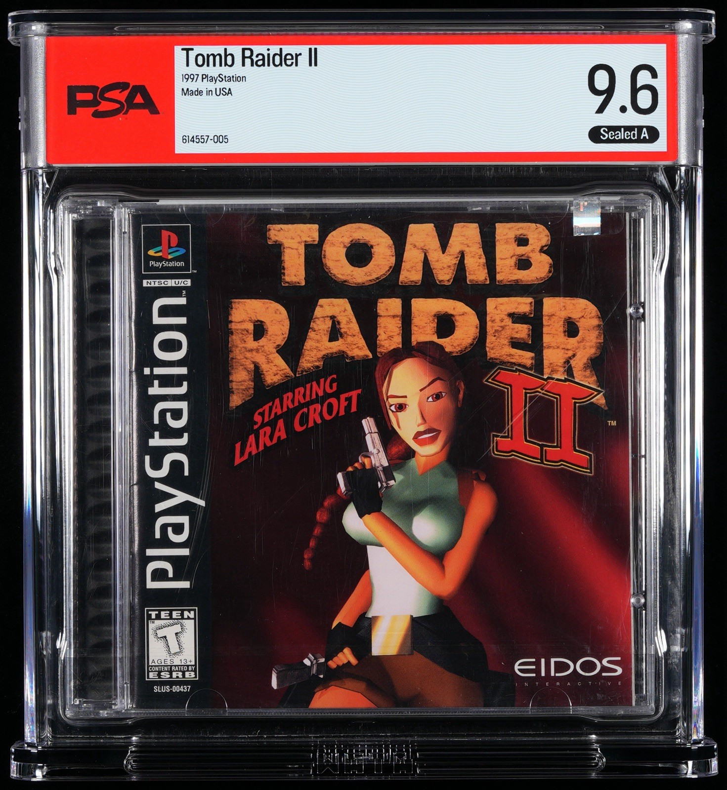 Tomb Raider II 2 (PlayStation 1, Ps1) PSA 9.6 A Black Label Sealed 1st Print CGC