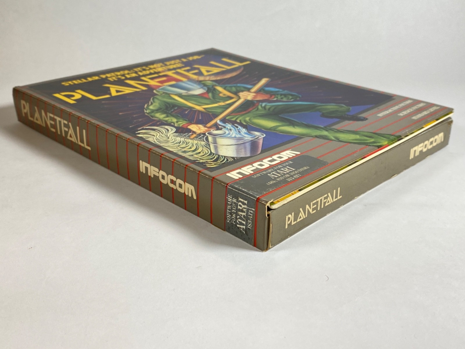 PLANETFALL INFOCOM Atari 400/800 COMPLETE w Feelies Inserts Postcards Folio!