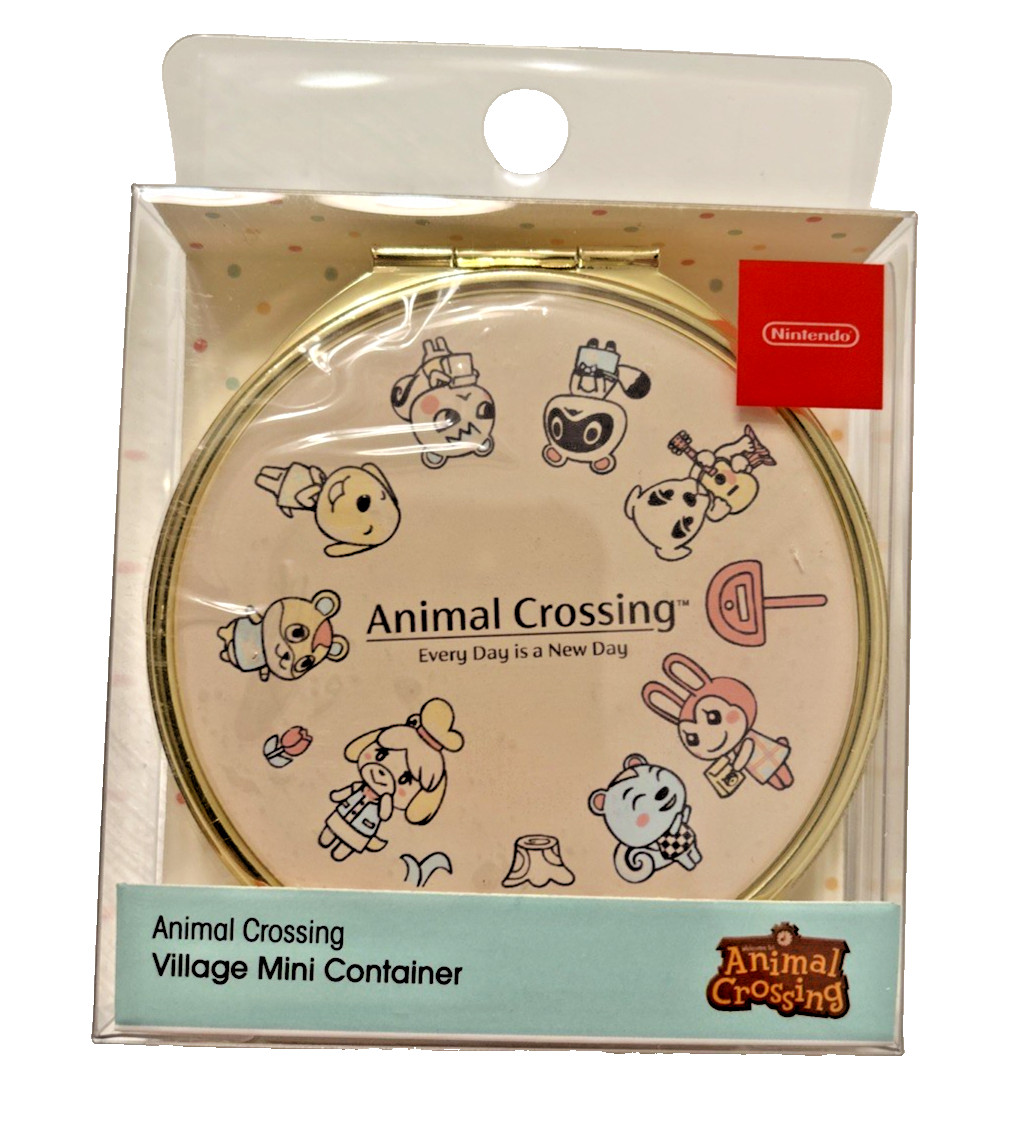 Animal Crossing Nintendo Village Mini Container w/ Mirror & Divider – Rare NIP!