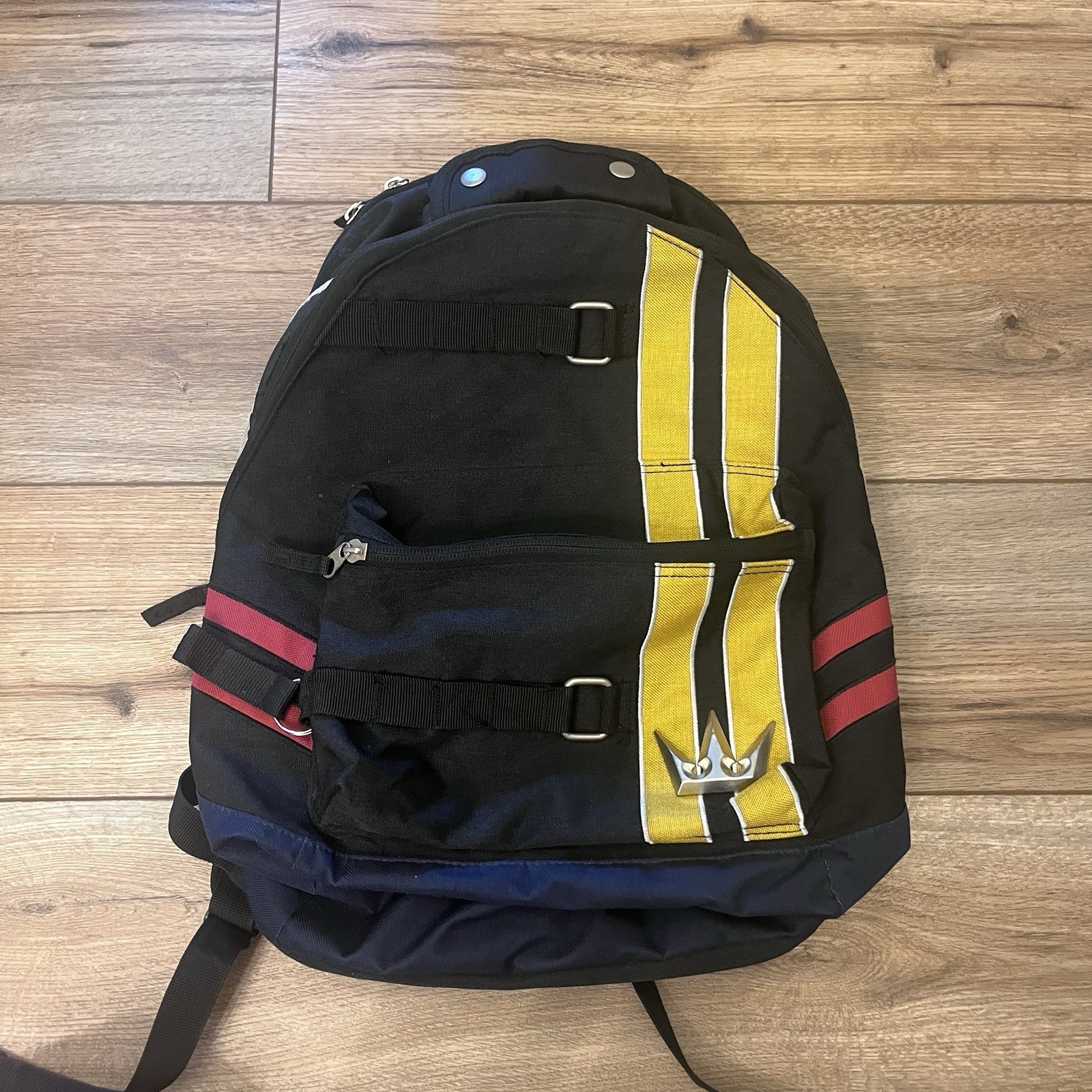 Kingdom Hearts II Crown Emblem Disney Backpack Limited Edition Black Yellow Bag