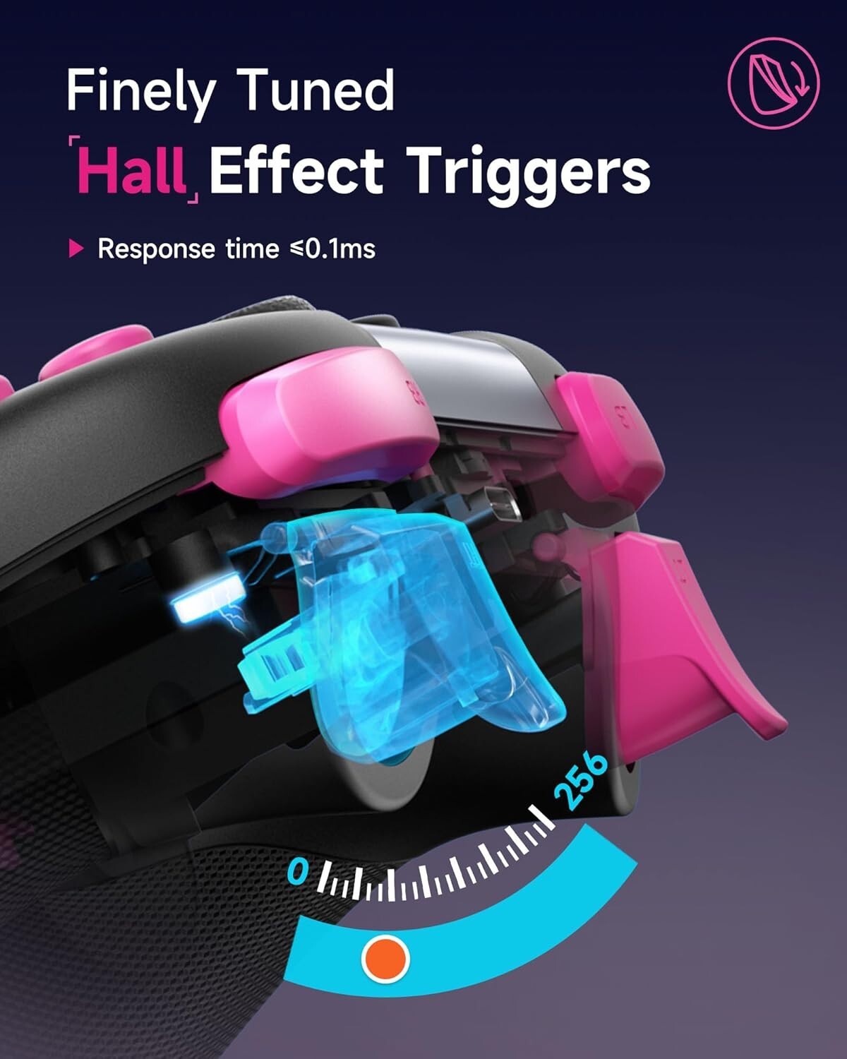 2.4g Wireless Gaming Controller – Multi-Platform with RGB Lights & Hall Effect