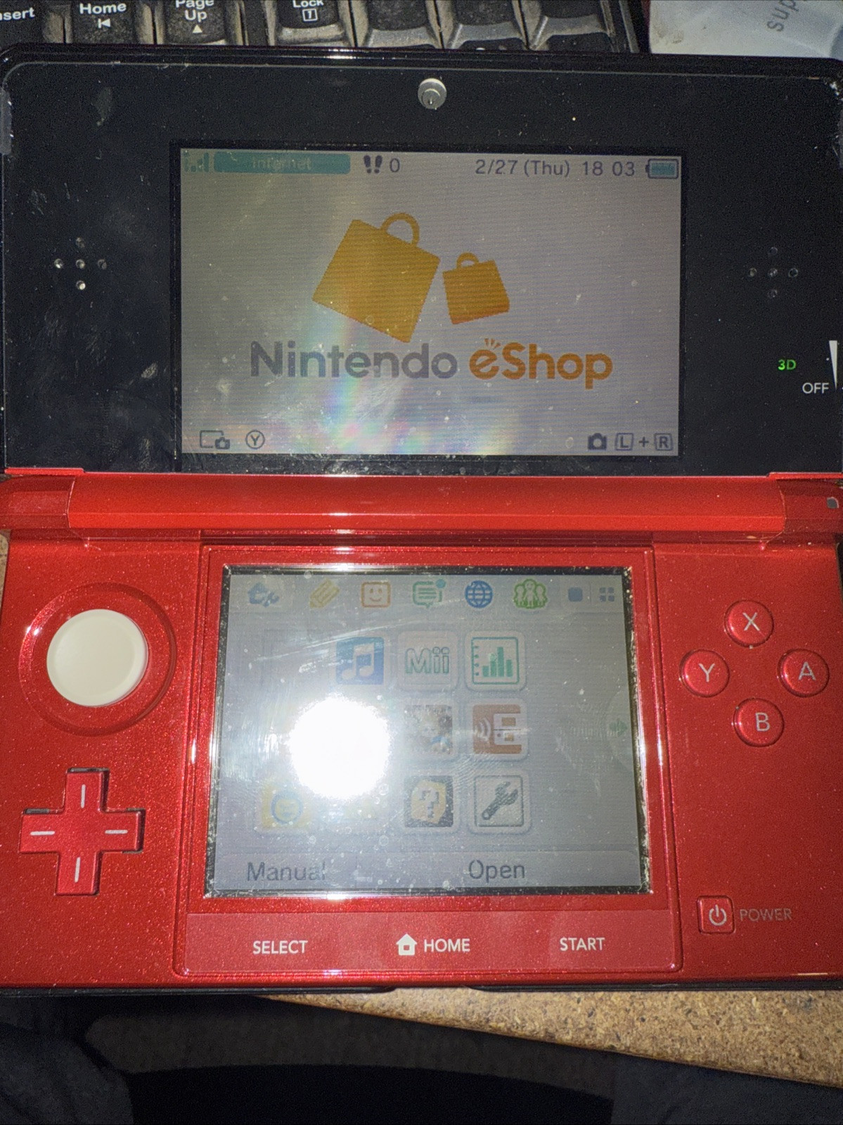 Nintendo 3DS – Flame Red Tested Works Great