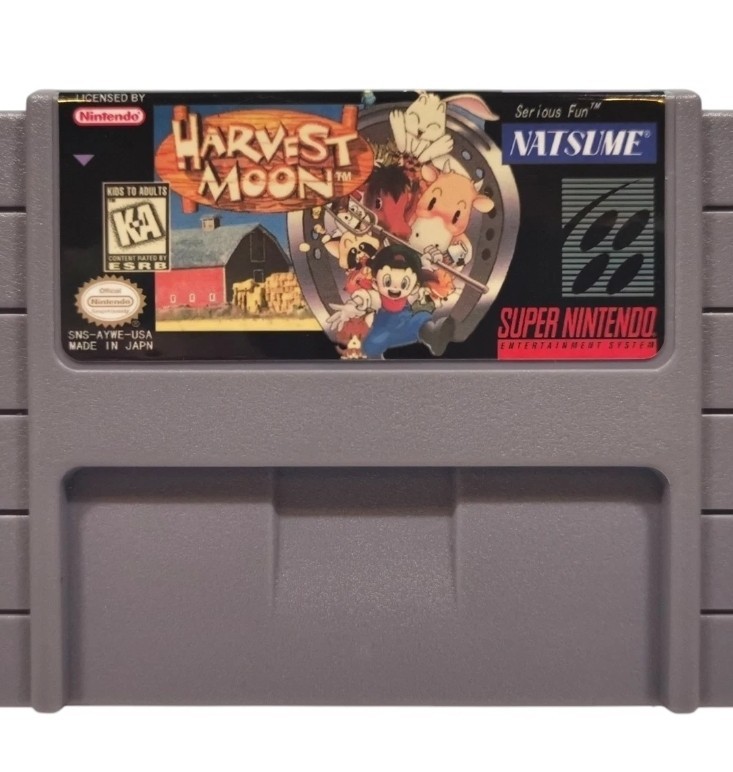 HARVEST MOON FOR THE SUPER NINTENDO GAMING CONSOLE (SNES) (1997) US VERSION