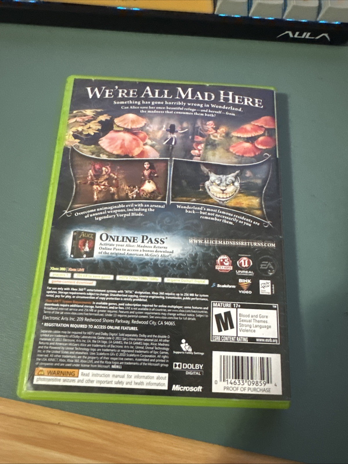 Alice: Madness Returns (Microsoft Xbox 360, 2011)