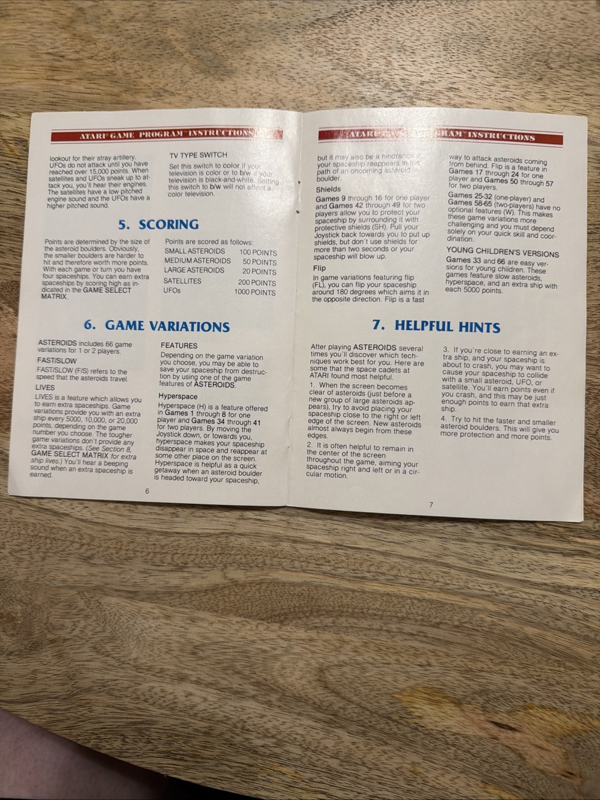 Atari Asteroids 1981 With Manual