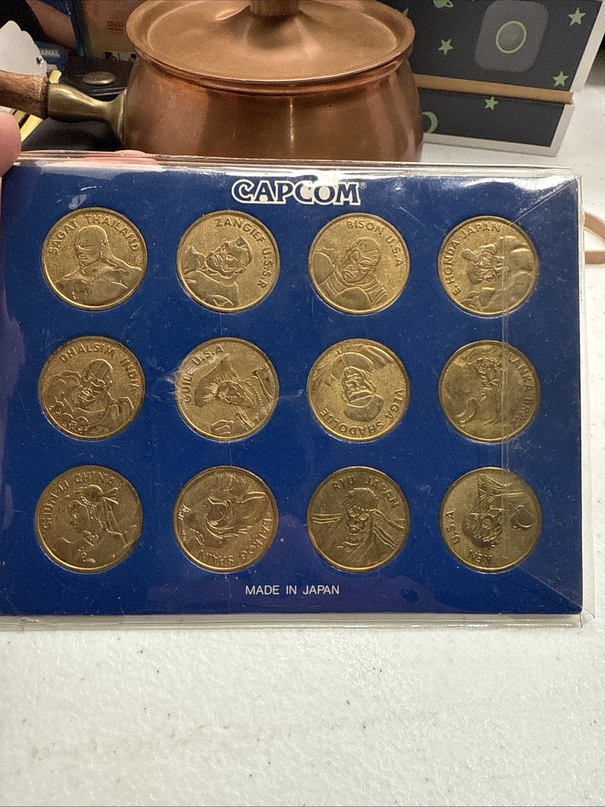 Street Fighter 2 II Coins Complete Golden Set 12 Capcom Vintage Club Nintendo