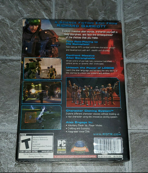 Tabula Rasa – Richard Garriott’s PC Game NEW SEALED circa 2007