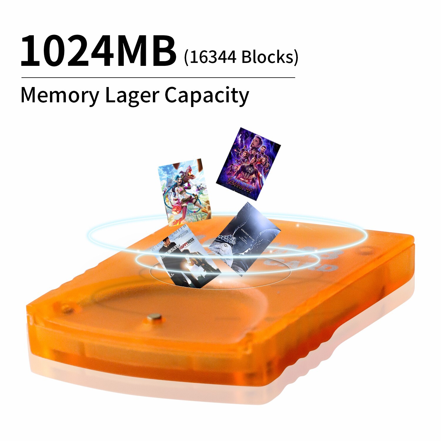 1024MB Memory Card for the Nintendo Wii GameCube Huge Storage 1GB