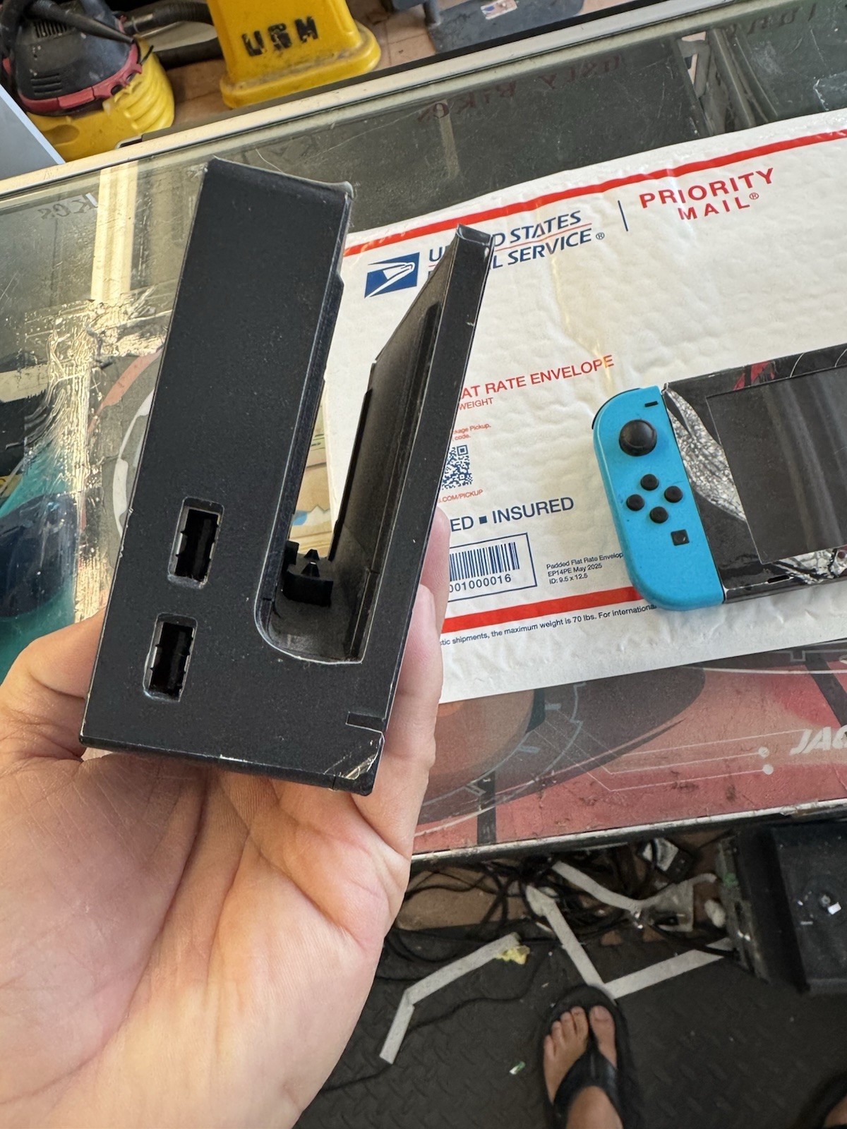 Nintendo Switch HAC-001 Neon Blue Red Console w/ 64GB microSD Card Tested Works