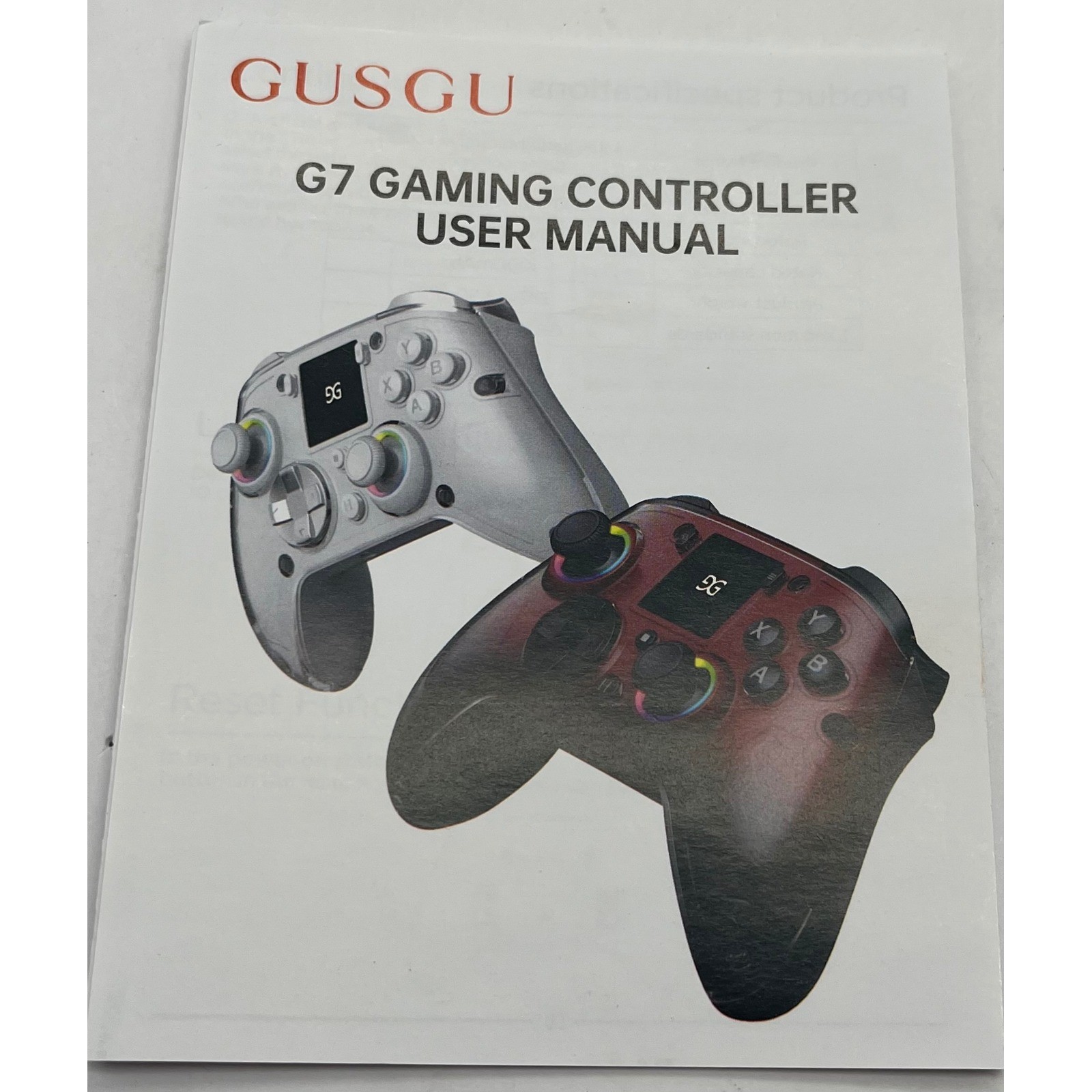 GUSGU G7 Wireless Gaming Controller Hall Effect Screen RGB Android iOS PC Gray