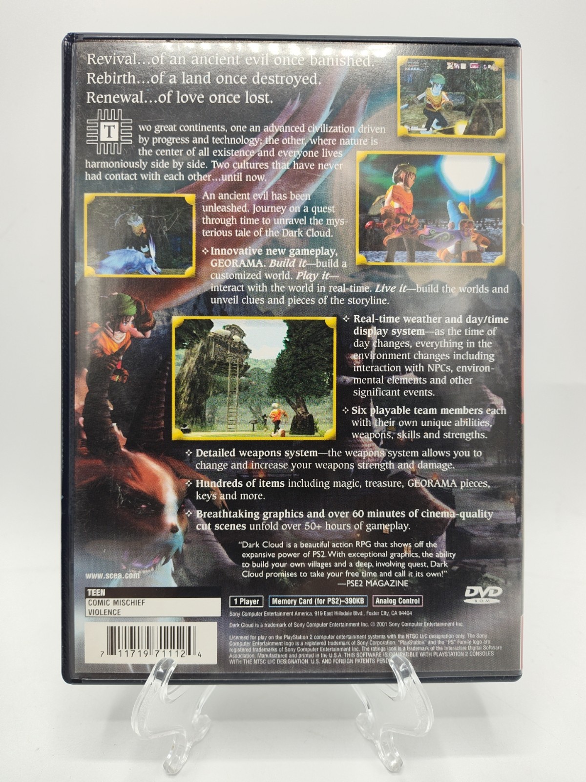 Dark Cloud (PlayStation 2 PS2, 2001) *CIB w/ Reg Card* Great Condition* Tested!