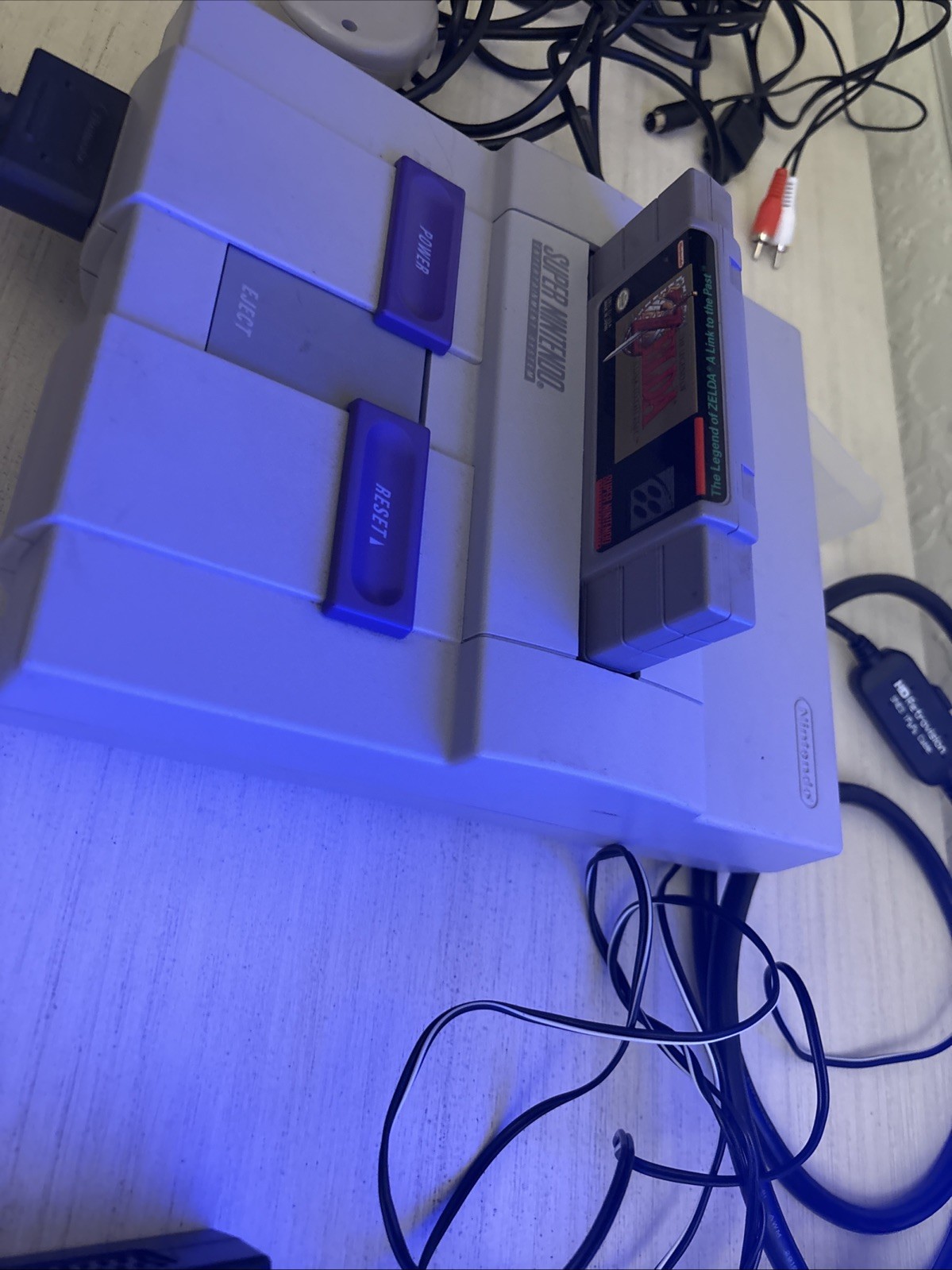 SNES AUTHENTIC Super Nintendo Bundle with Zelda, cables, controller, and more!!!