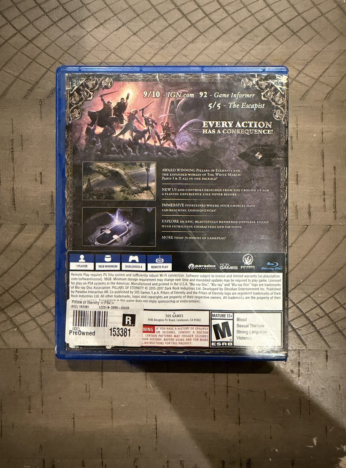 Pillars of Eternity 1 & 2 II: Deadfire BUNDLE (Sony PlayStation 4, 2020)