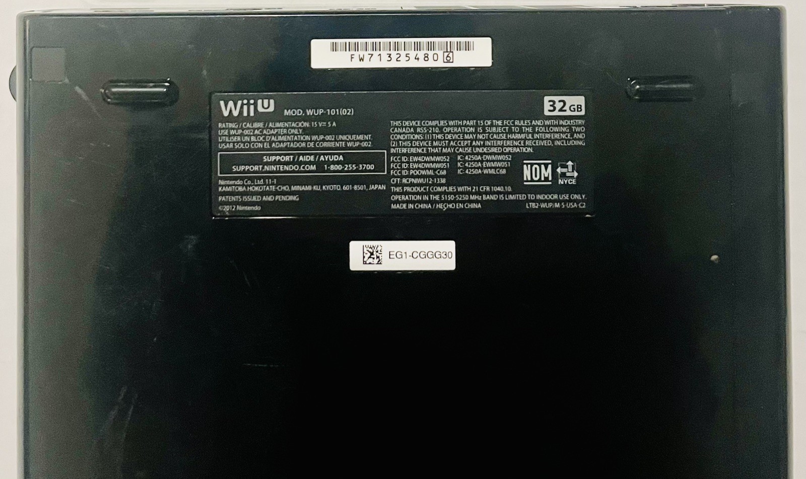 Nintendo Wii U 32GB Console (WUP-101) Gamepad Bundle + Cables +/ See Notes