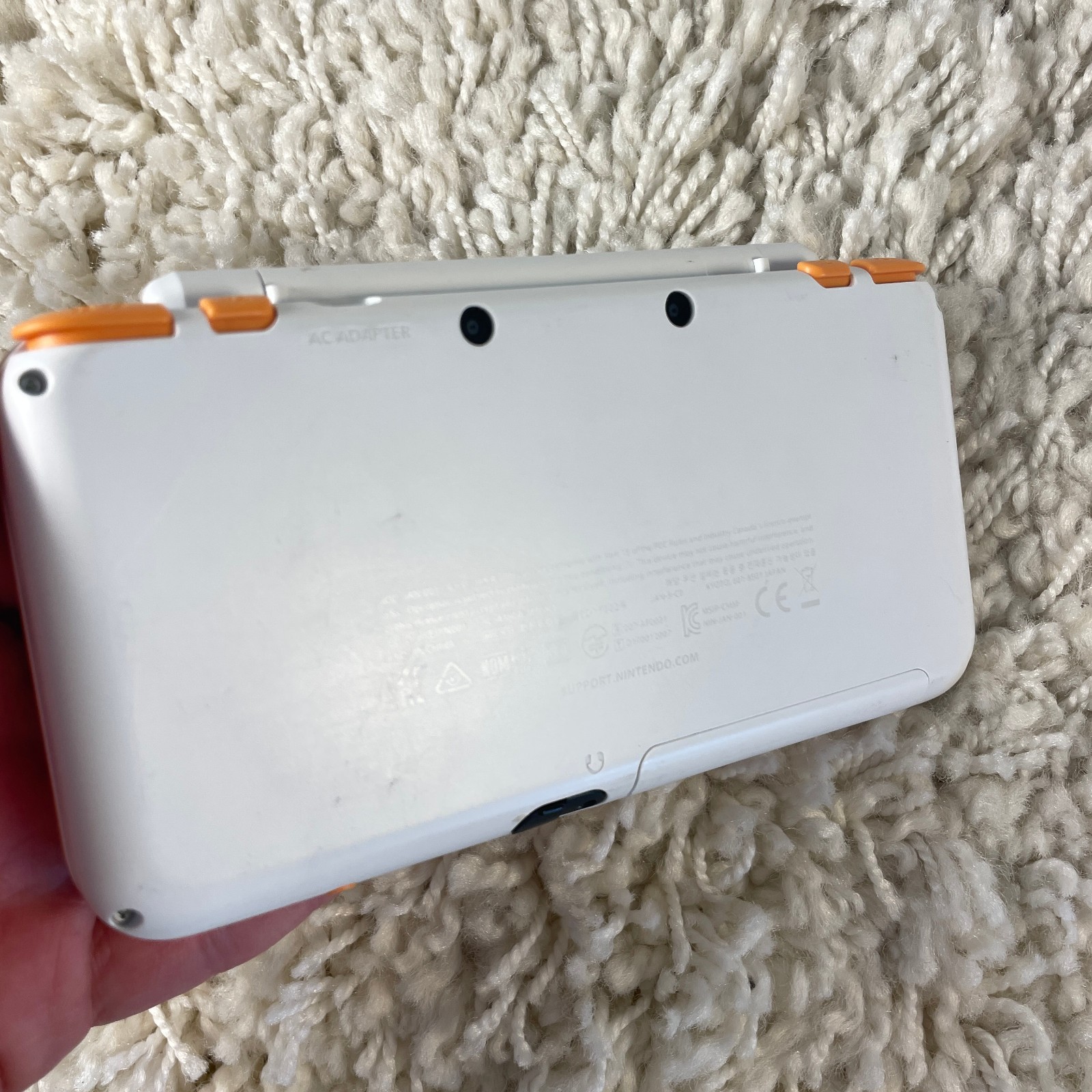 Nintendo 2DS XL Orange And White Handheld Console System JAN-001 Tested