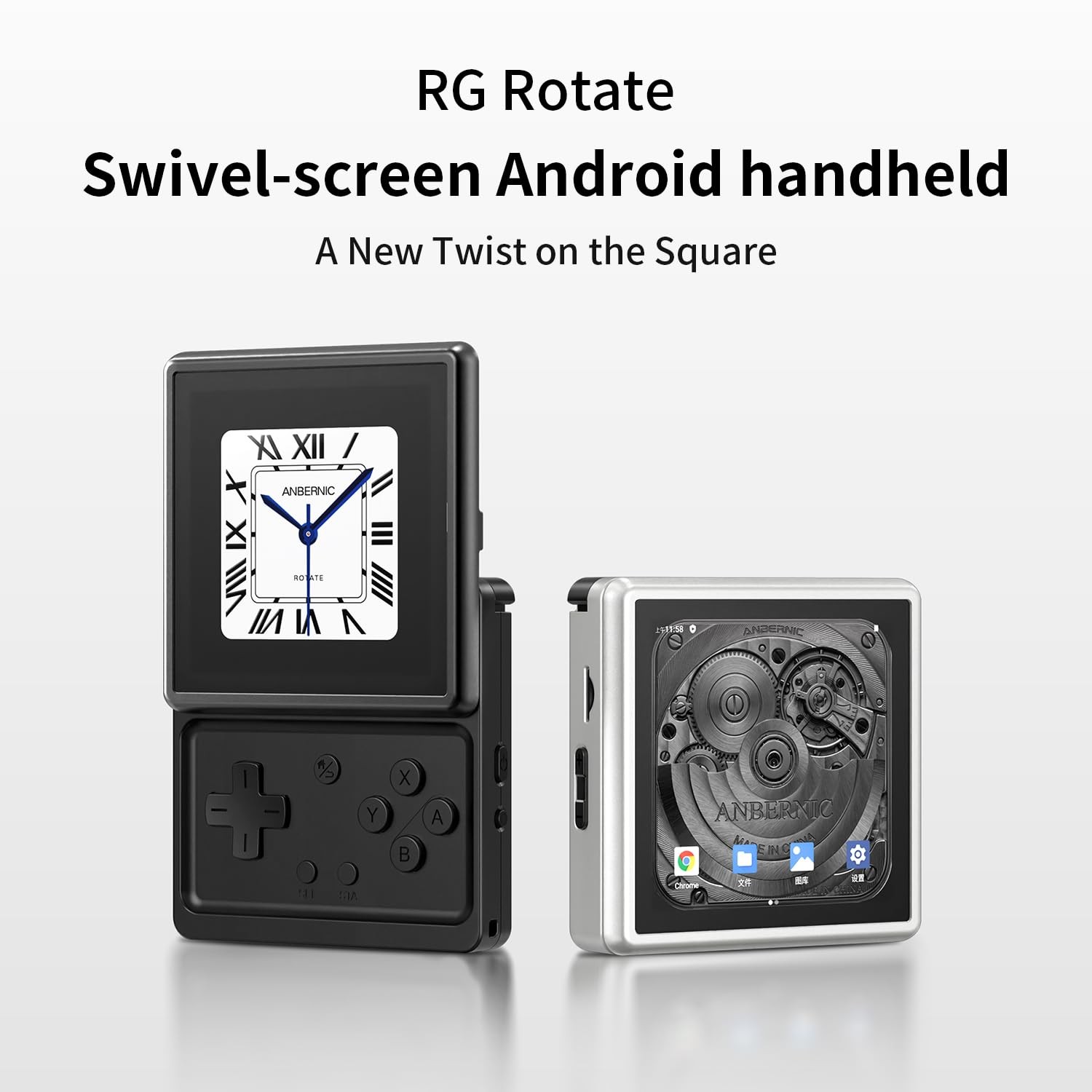 Anbernic RG Rotate Retro Handheld Game Console , 3.5 Inch Swivel Screen Andro…