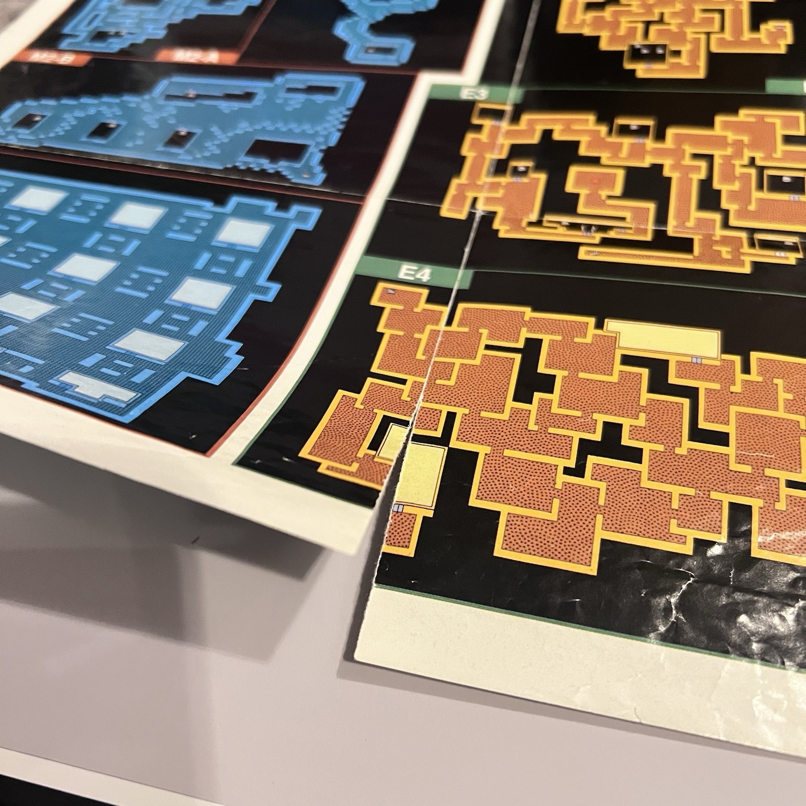 Nintendo Final Fantasy NES Manual World Map Monster Chart Dungeon Map Minty Box