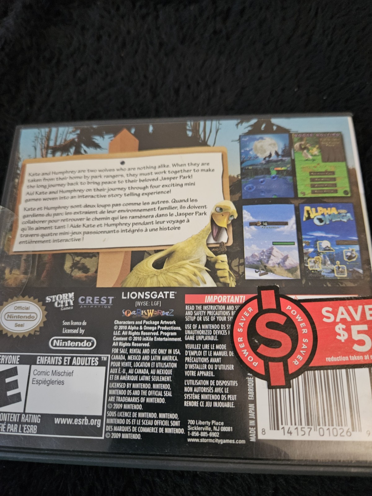 Alpha and Omega Storm City- Nintendo DS 2020- CIB Manual + Booklet Tested Works