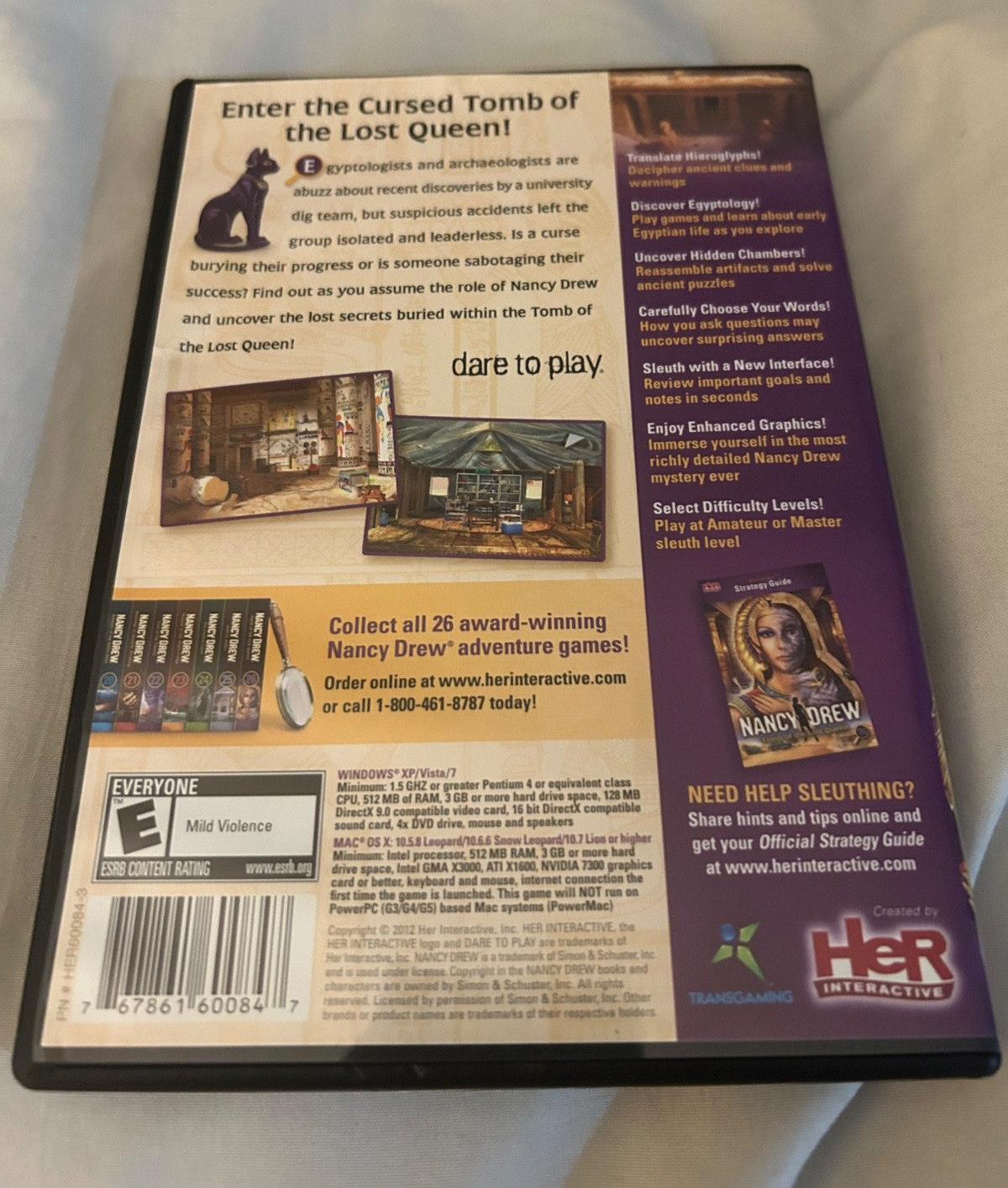 Nancy Drew Tomb of the Lost Queen PC DVD-ROM Action Mystery Her Interactive Man…