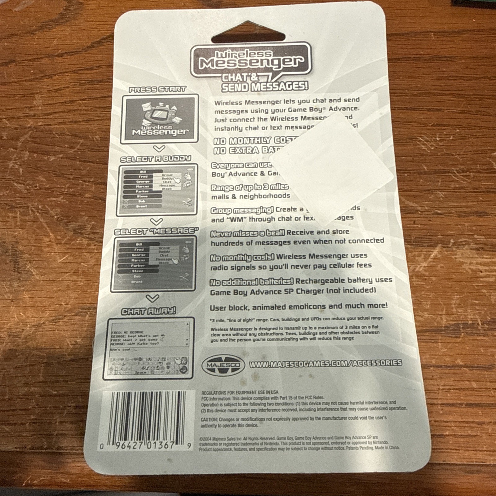 Majesco Wireless Messenger Link Adapter for Gameboy Advance