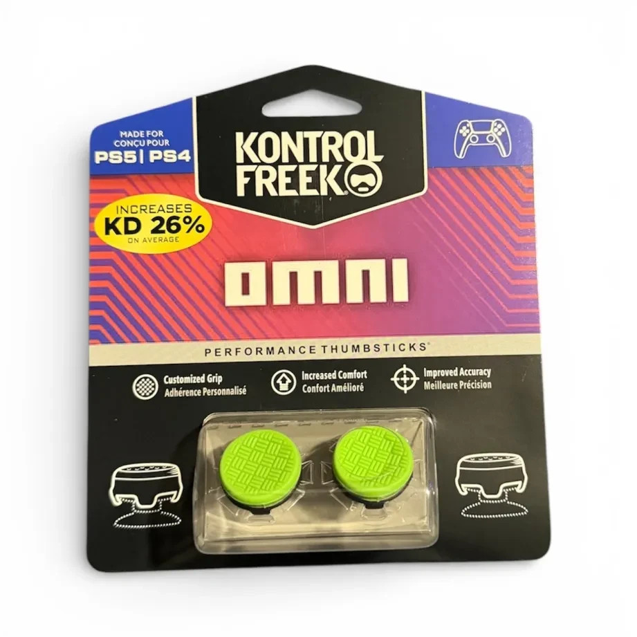KontrolFreek FPS Thumbsticks for PS4/PS5 – Omni Green – Ships Fast