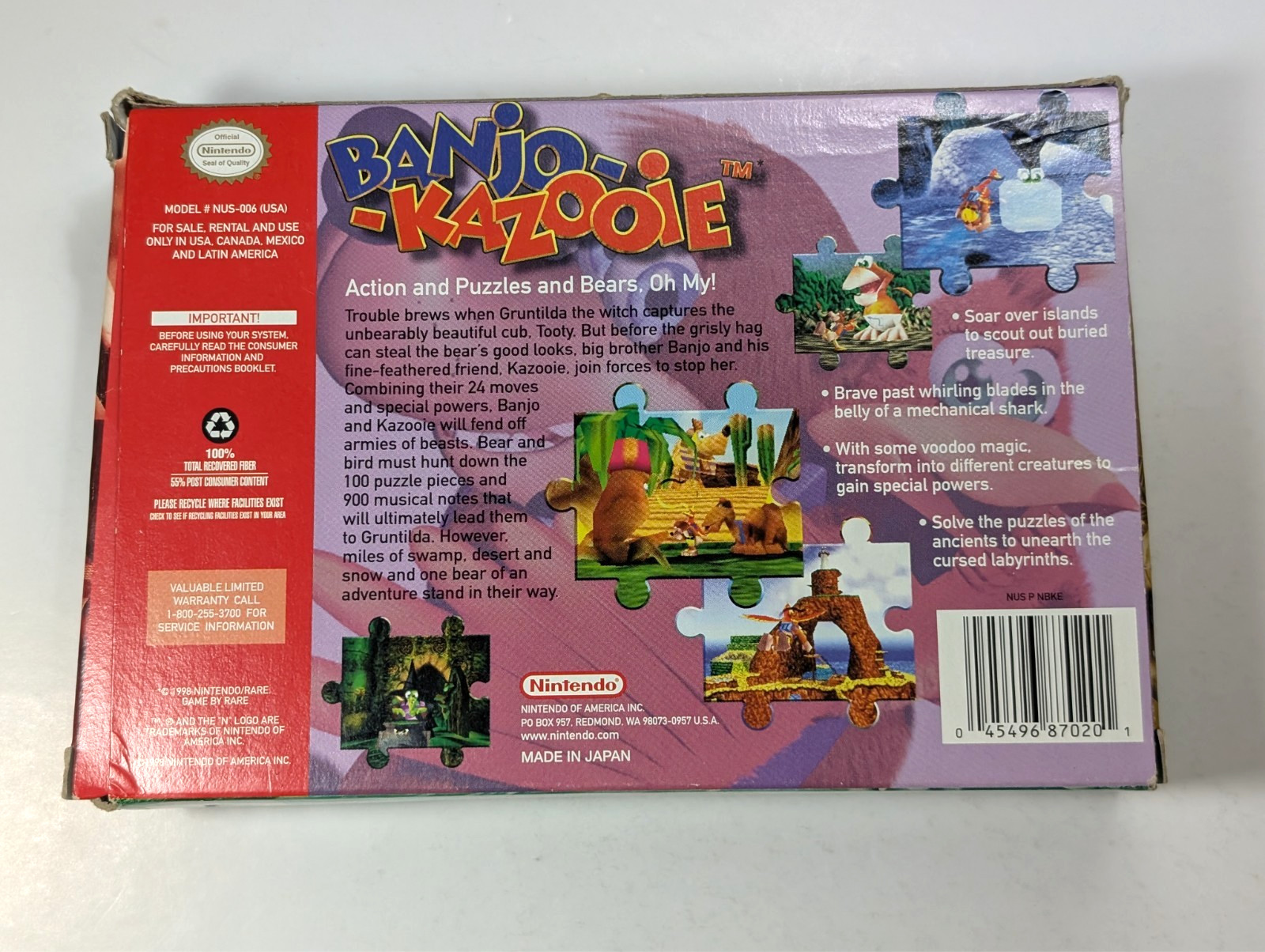 Banjo Kazooie Nintendo 64 N64 in box authentic