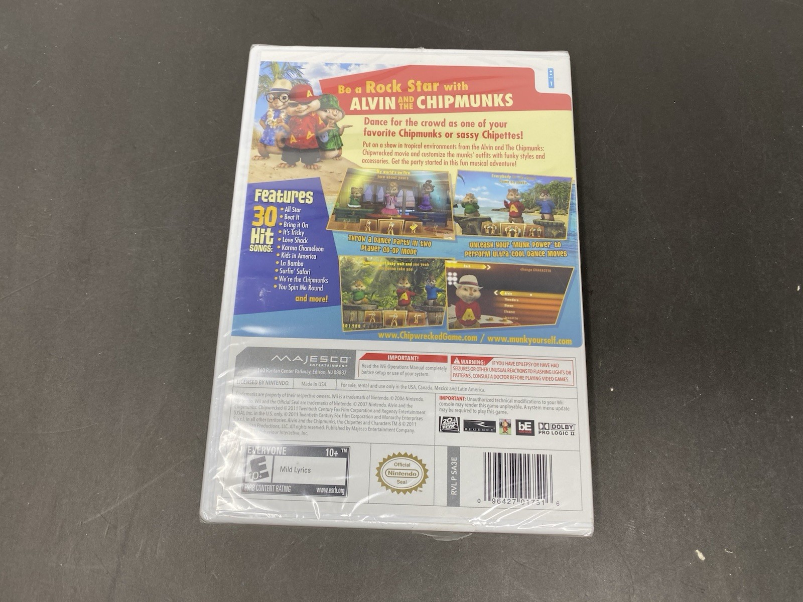 Alvin and the Chipmunks: Chipwrecked (Nintendo Wii, 2011) NEW SEALED NOTE!!!