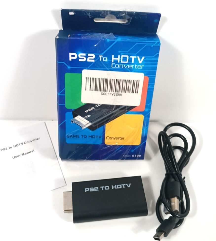Ps2 To HDMI connection with 6 foot High Speed HDMI Cable New Open Box
