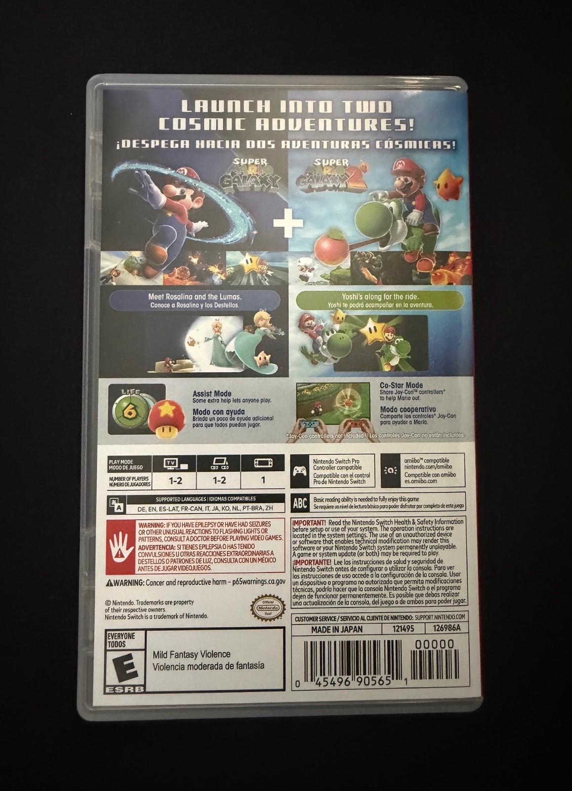 Super Mario Galaxy + Super Mario Galaxy 2 – Switch – w/ MyNintendo Sticker Sheet