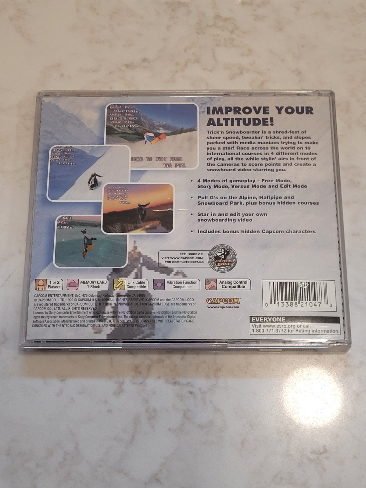 Trick’N Snowboarder PS1 Game CIB Complete Tested Capcom