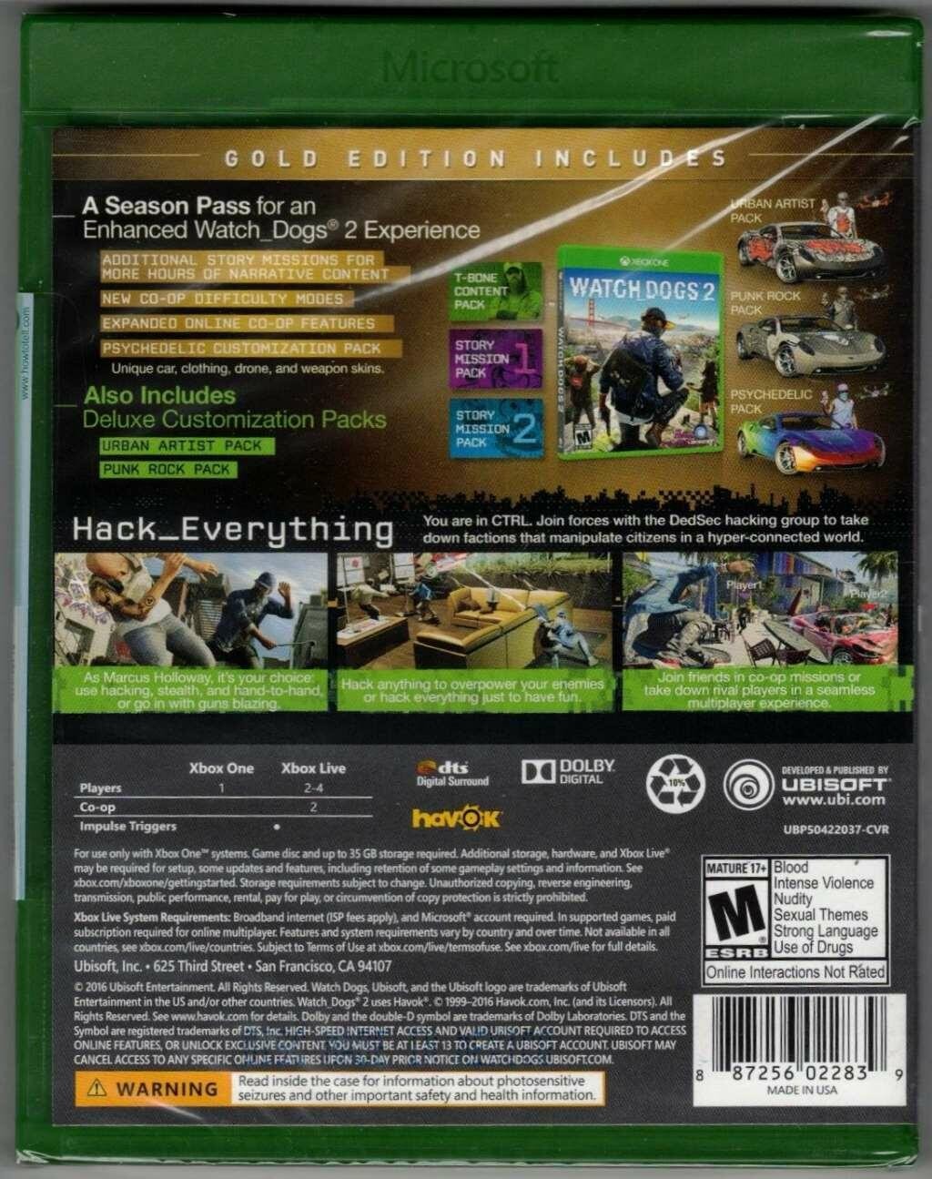 Watch Dogs 2: Gold Edition – Xbox One