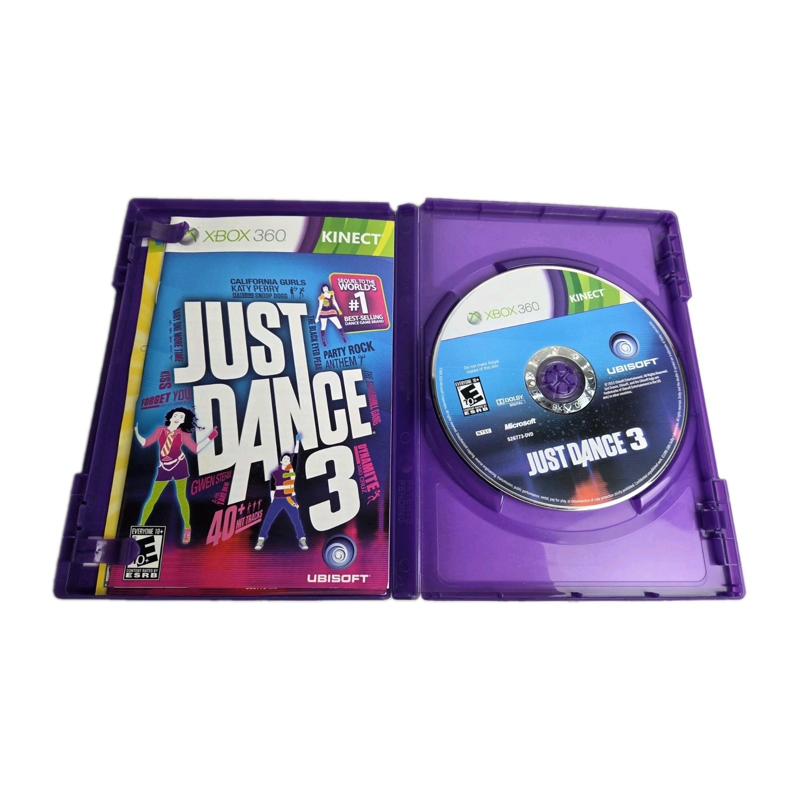 JUST DANCE Games BUNDLE Lot (Xbox 360) KINECT Just Dance 3 + Disney Party 1 & 2