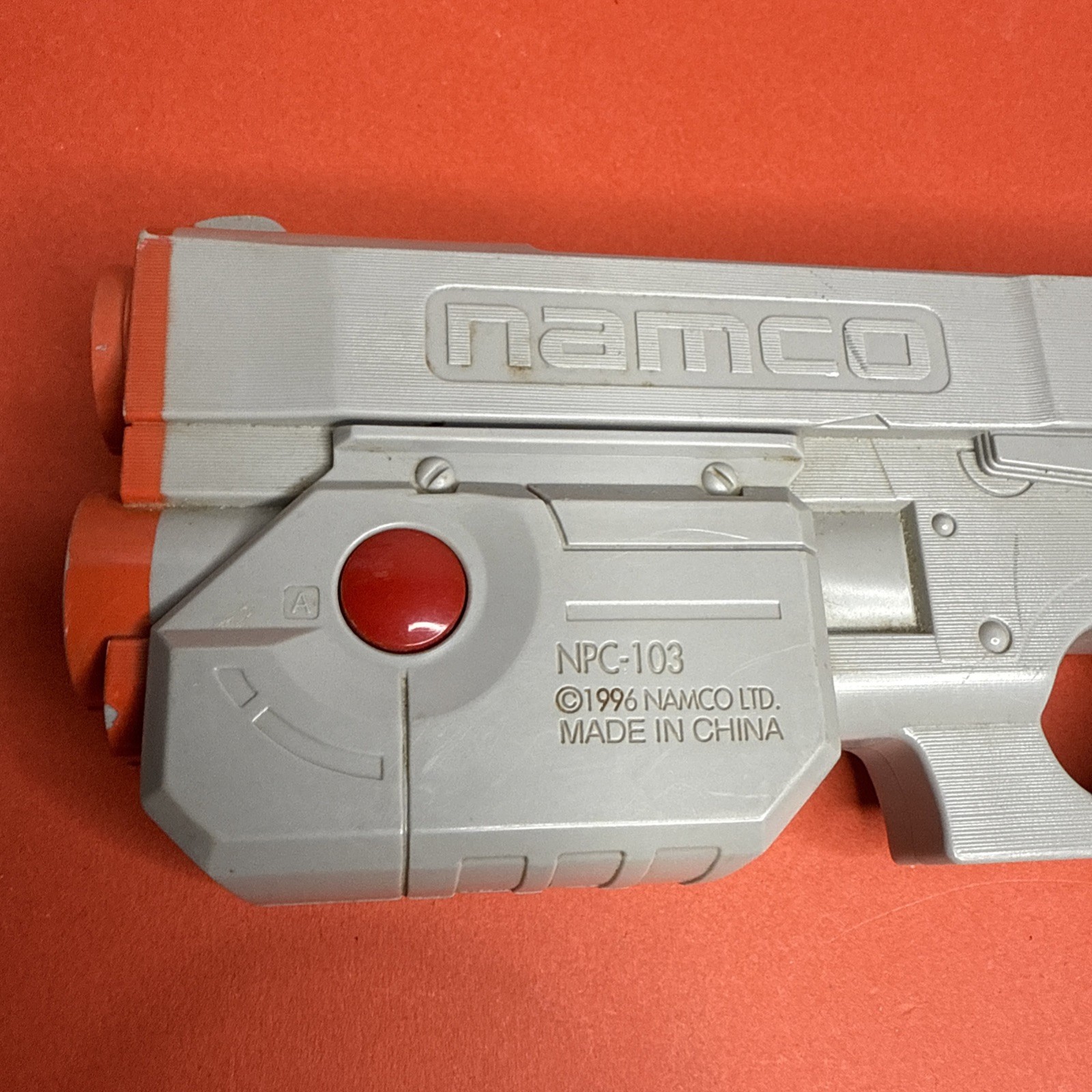 Namco GunCon Light Gun NPC-103 PlayStation PS1 1996 Gray w/ Y-Cable Adapter (B)